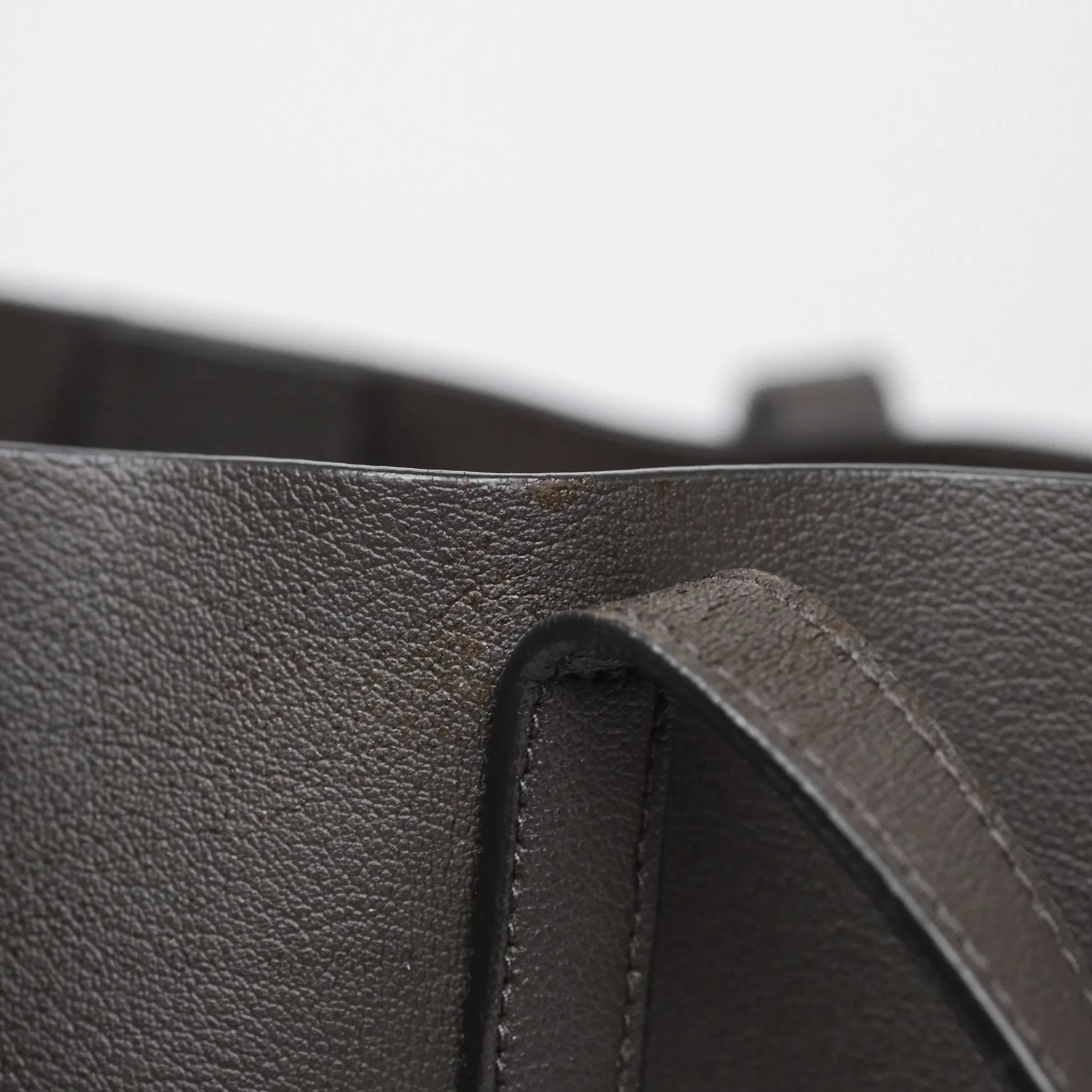 Saint Laurent Large Shopping Tote Dark Grey Calfskin