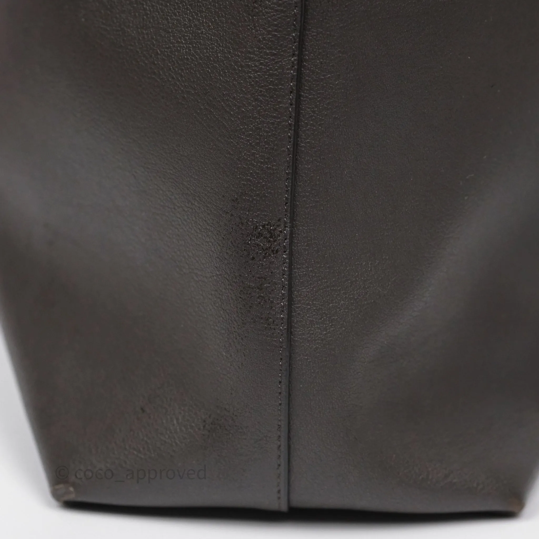 Saint Laurent Large Shopping Tote Dark Grey Calfskin
