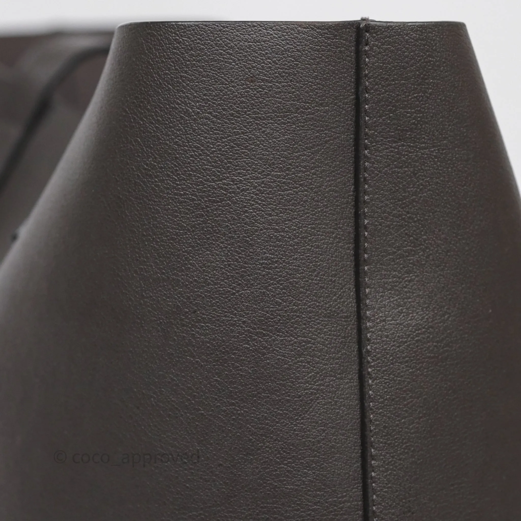 Saint Laurent Large Shopping Tote Dark Grey Calfskin