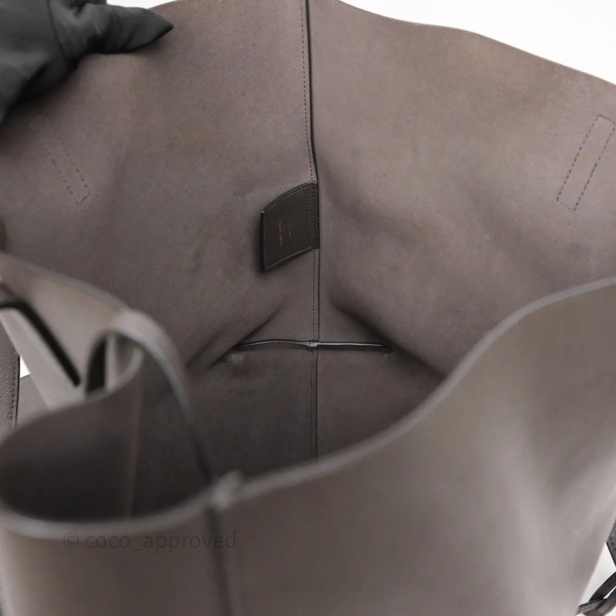Saint Laurent Large Shopping Tote Dark Grey Calfskin