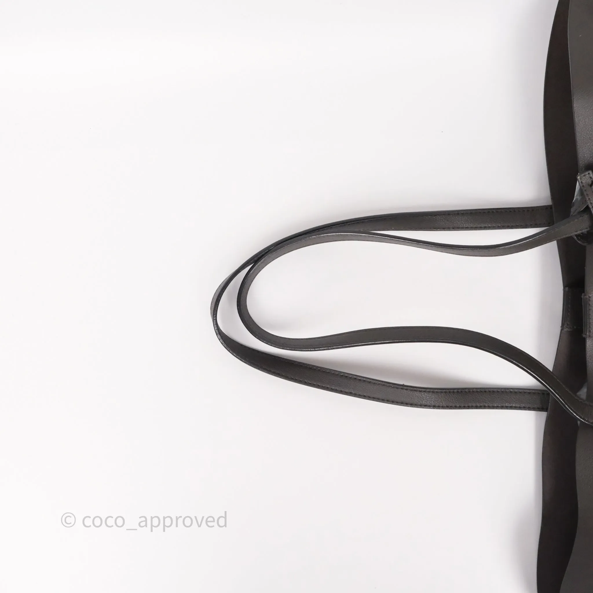 Saint Laurent Large Shopping Tote Dark Grey Calfskin