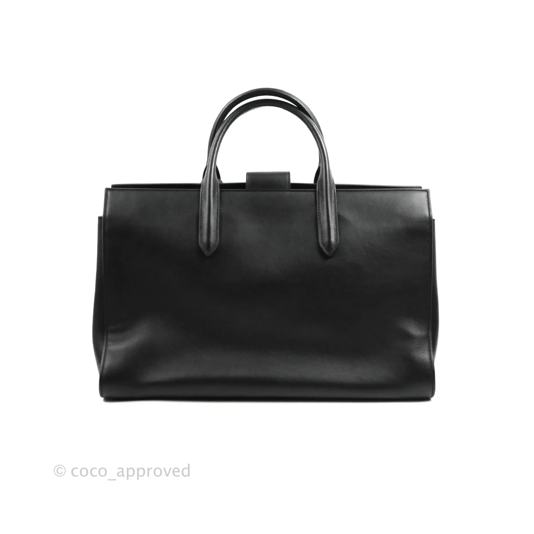 Saint Laurent Larger Jane Bag Black Silver Hardware