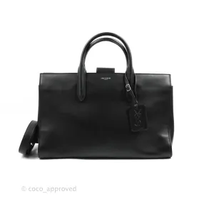 Saint Laurent Larger Jane Bag Black Silver Hardware