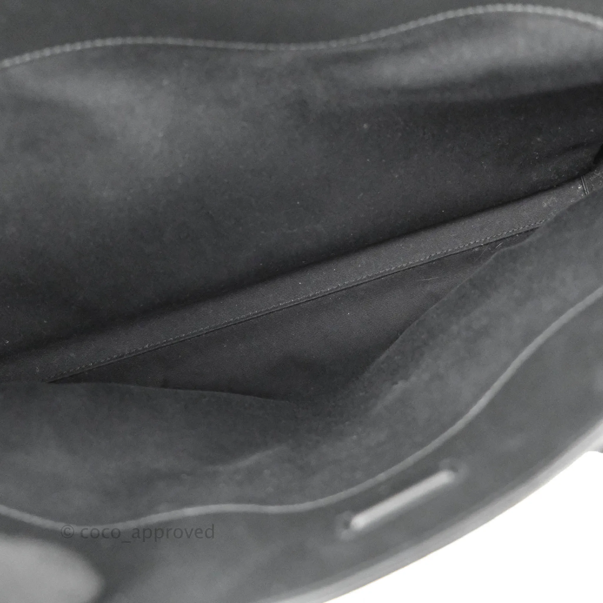 Saint Laurent Larger Jane Bag Black Silver Hardware