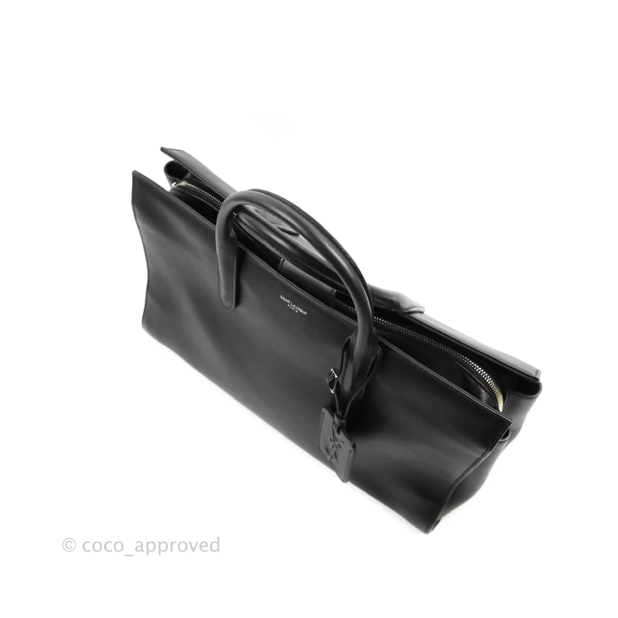 Saint Laurent Larger Jane Bag Black Silver Hardware