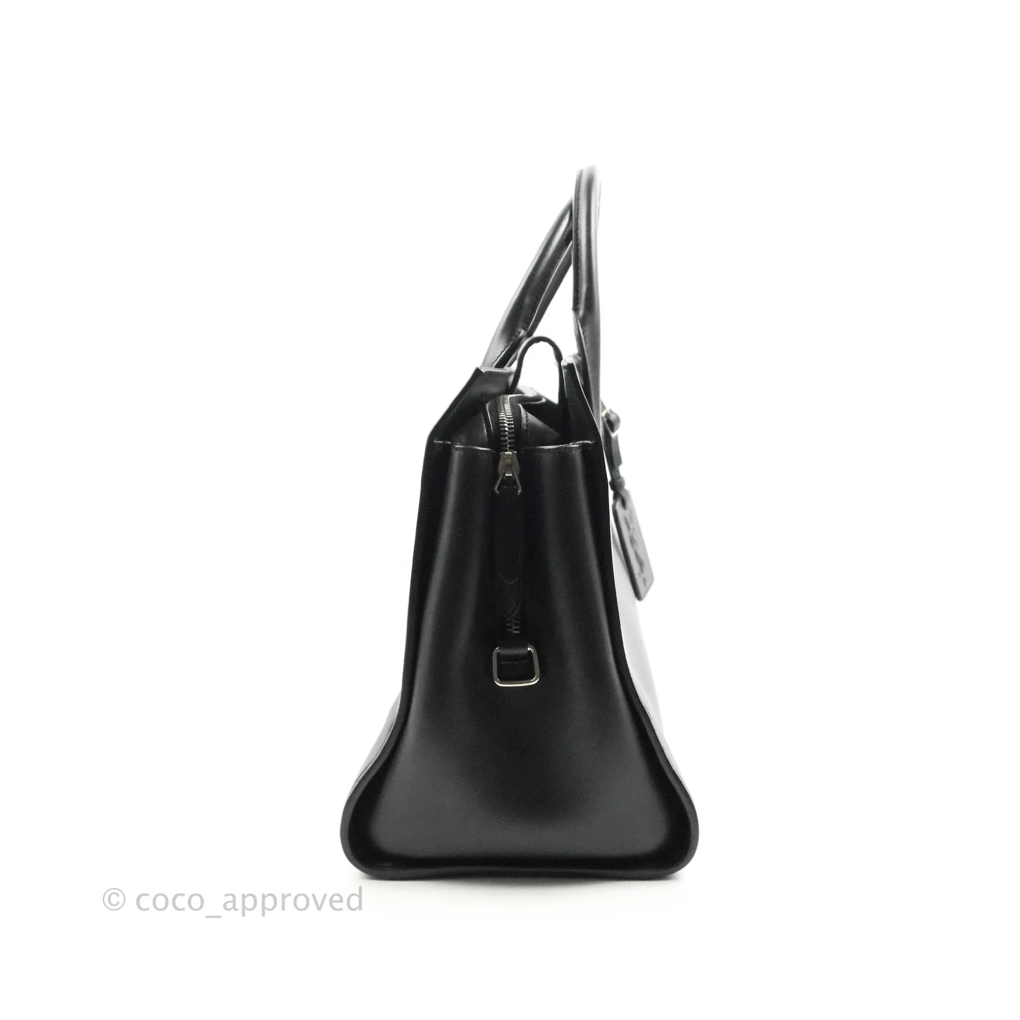 Saint Laurent Larger Jane Bag Black Silver Hardware