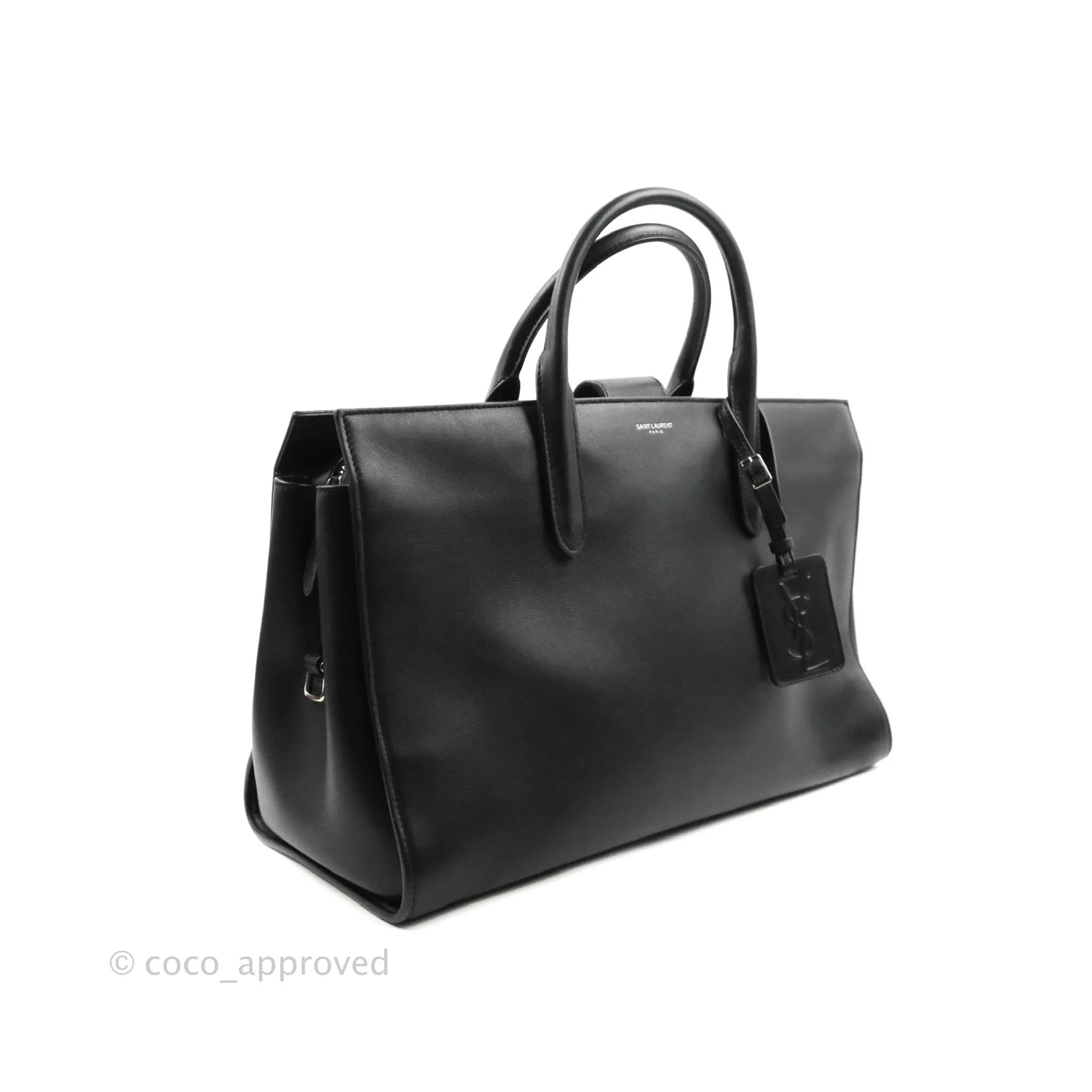 Saint Laurent Larger Jane Bag Black Silver Hardware