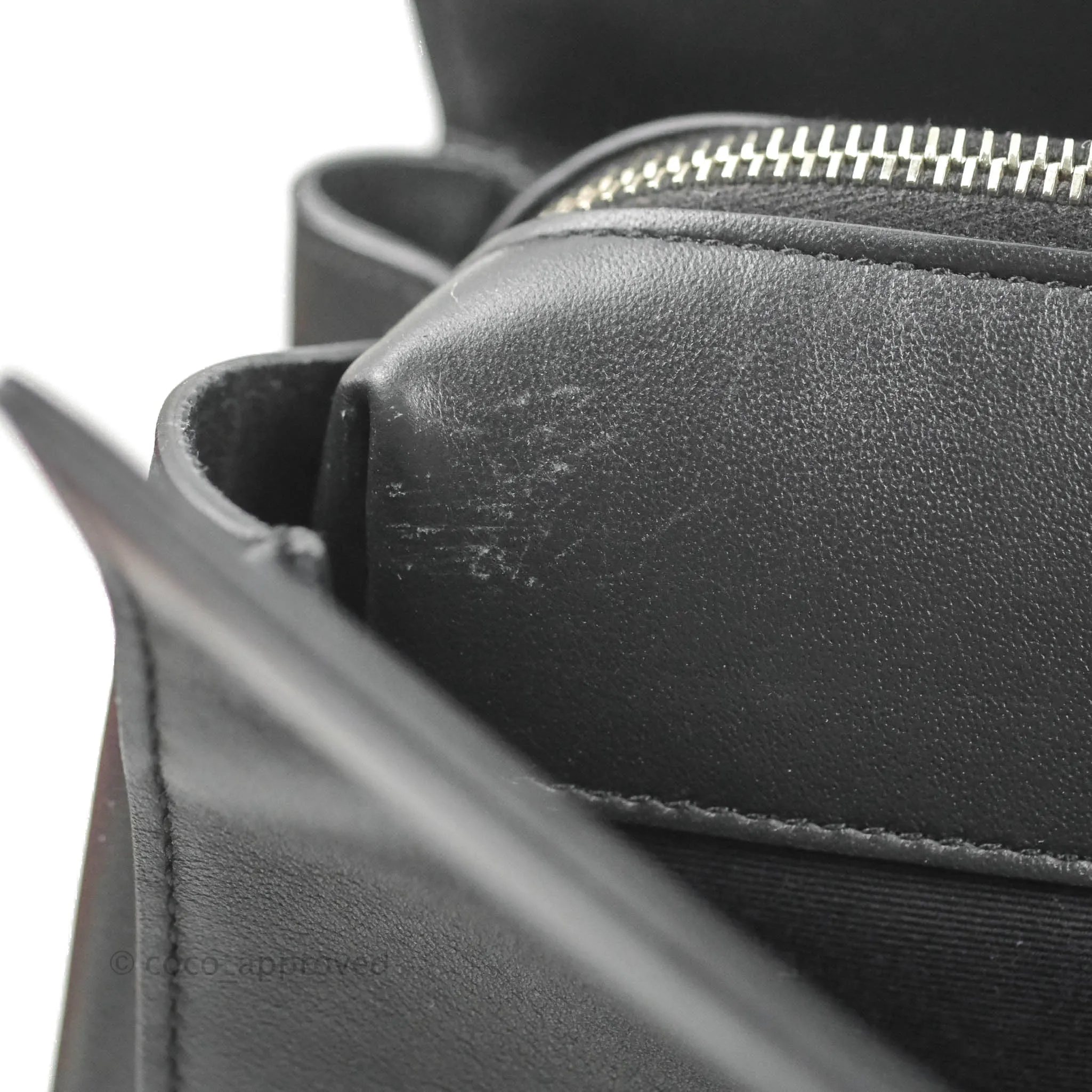 Saint Laurent Larger Jane Bag Black Silver Hardware
