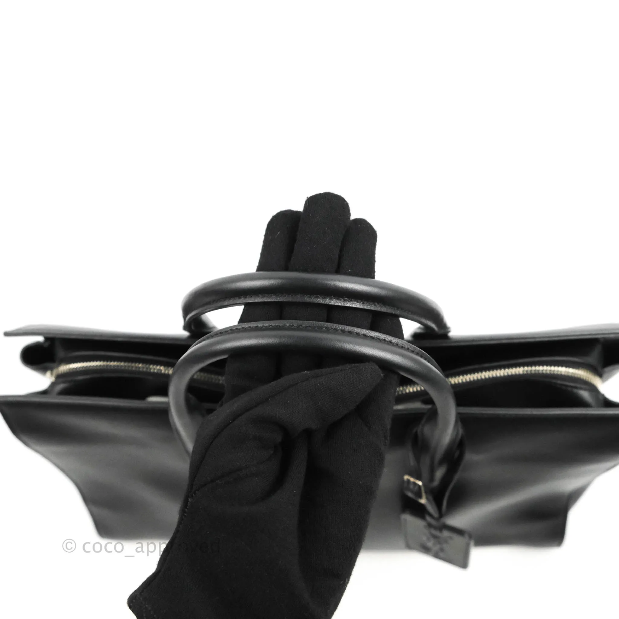 Saint Laurent Larger Jane Bag Black Silver Hardware