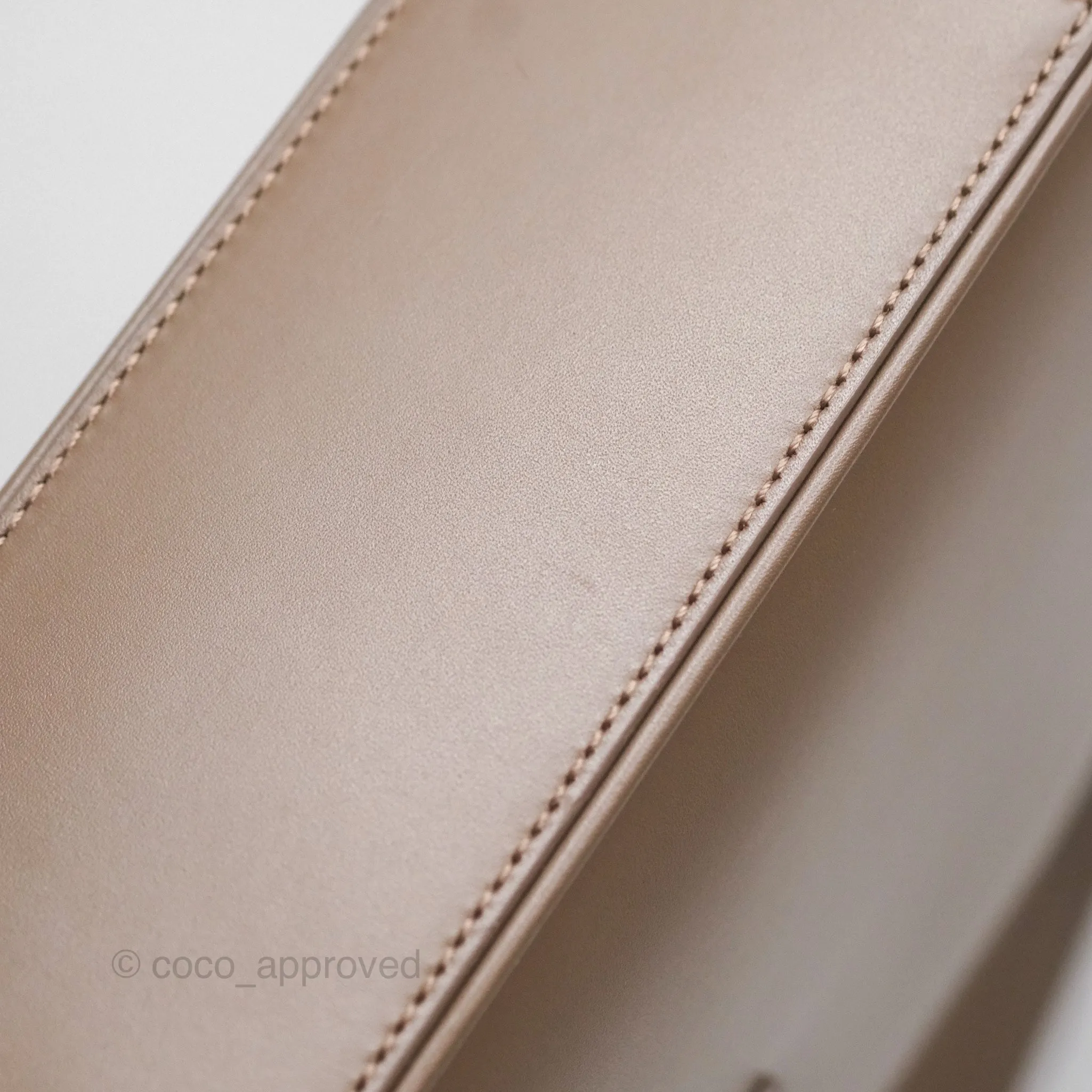 Saint Laurent Le 5  7 Taupe Calfskin Bronze Brass Hardware