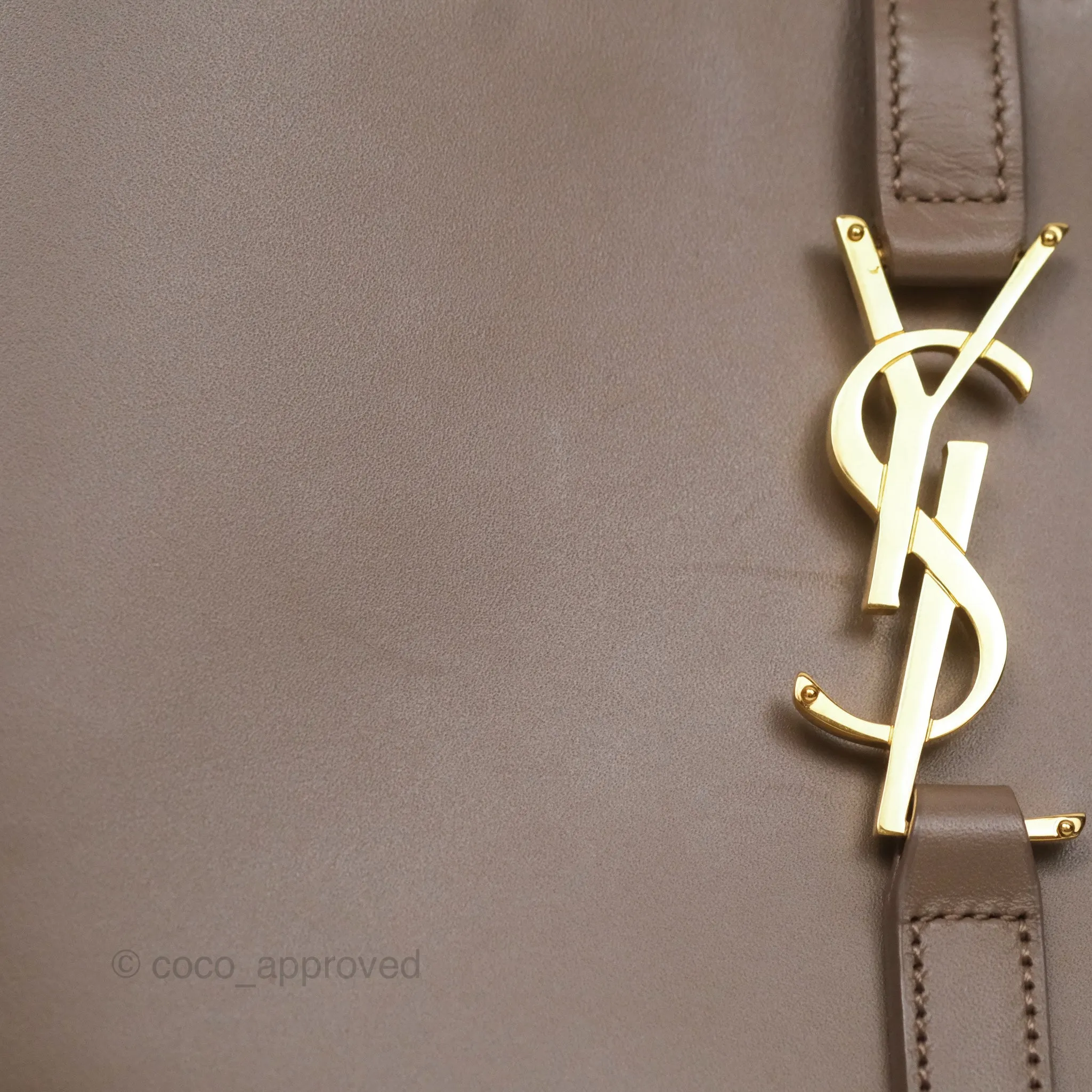 Saint Laurent Le 5  7 Taupe Calfskin Bronze Brass Hardware