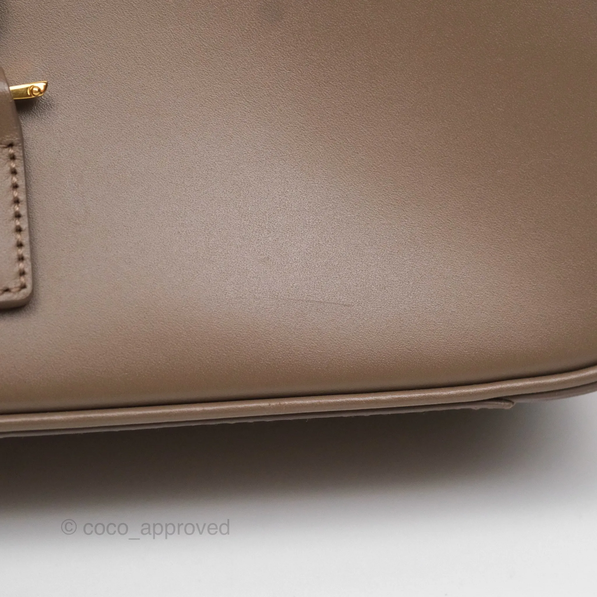 Saint Laurent Le 5  7 Taupe Calfskin Bronze Brass Hardware