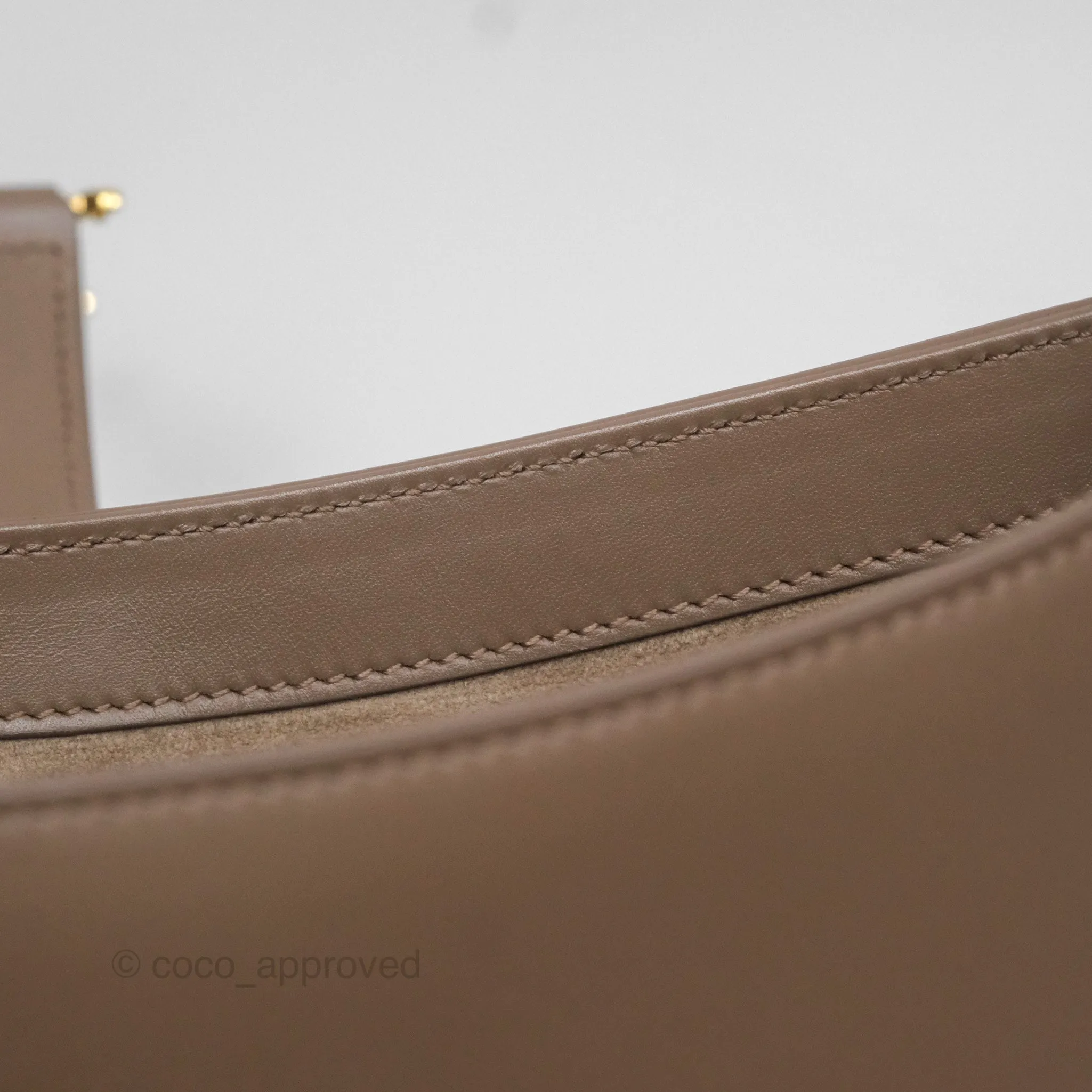 Saint Laurent Le 5  7 Taupe Calfskin Bronze Brass Hardware