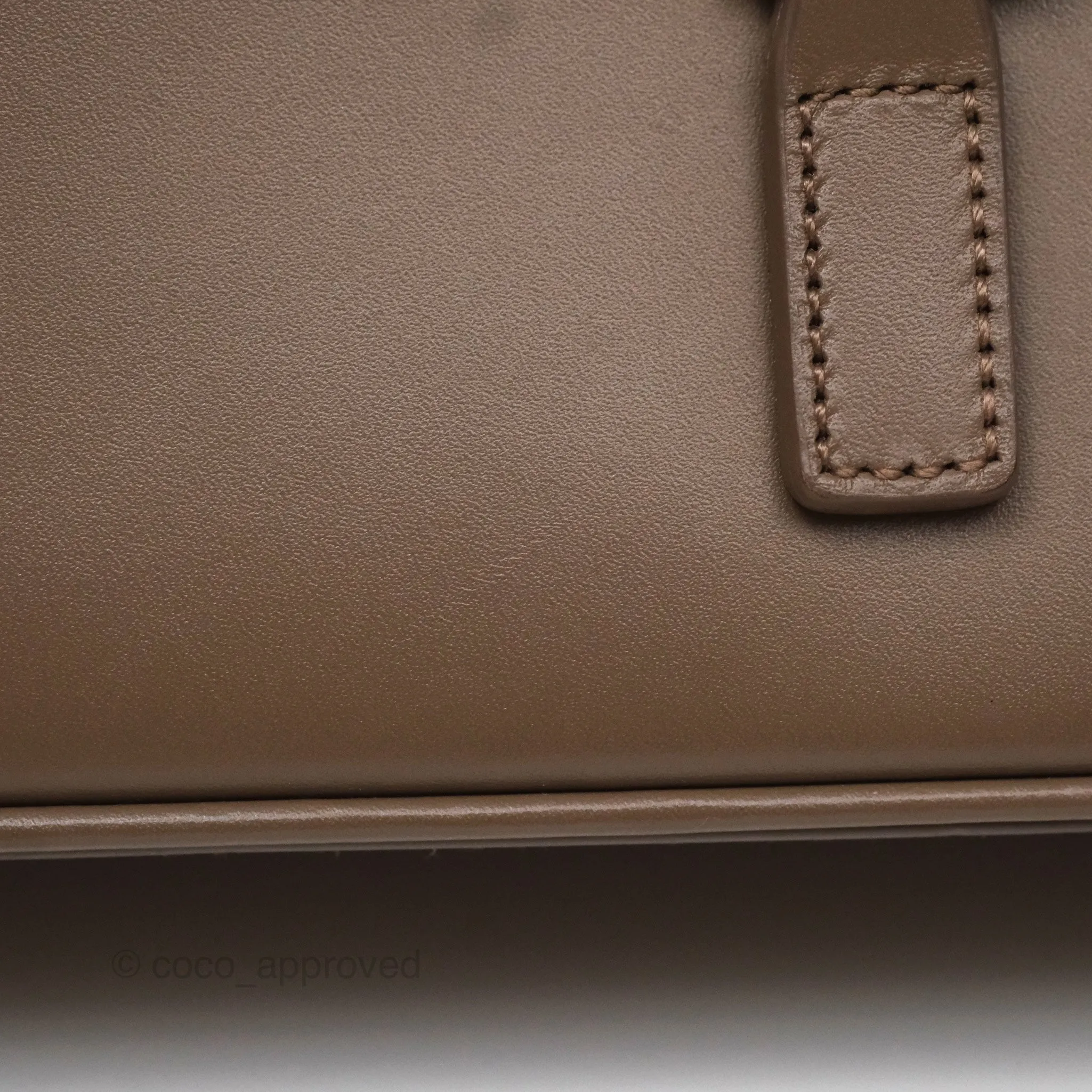 Saint Laurent Le 5  7 Taupe Calfskin Bronze Brass Hardware