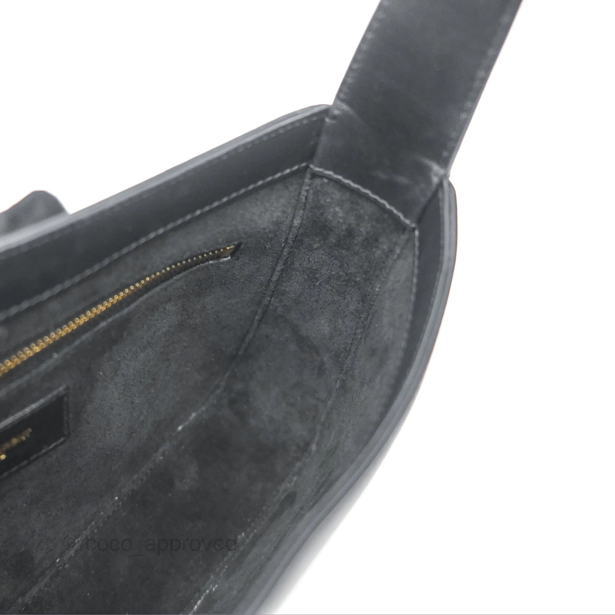 Saint Laurent 'Le 5 a 7' Hobo Bag Black Smooth Calfskin