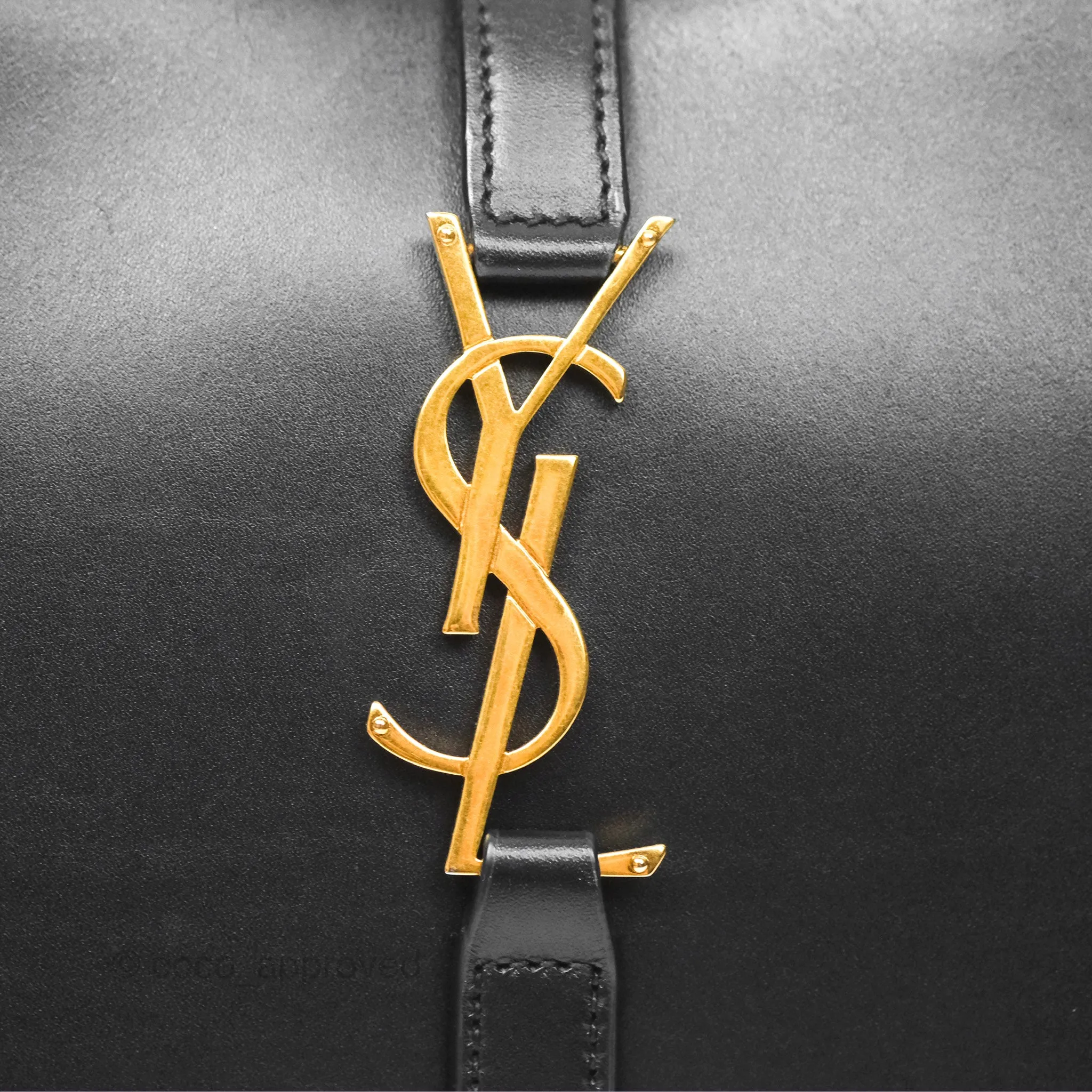 Saint Laurent 'Le 5 a 7' Hobo Bag Black Smooth Calfskin