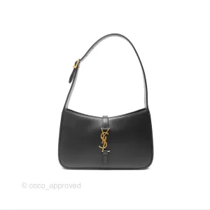 Saint Laurent 'Le 5 a 7' Hobo Bag Black Smooth Calfskin