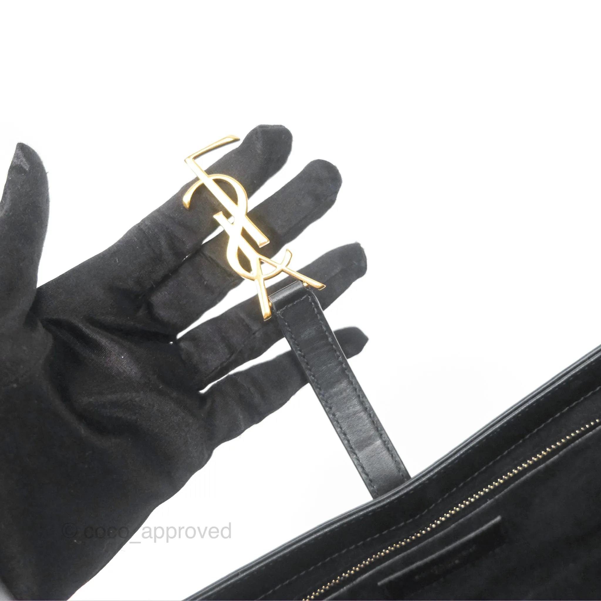 Saint Laurent 'Le 5 a 7' Hobo Bag Black Smooth Calfskin