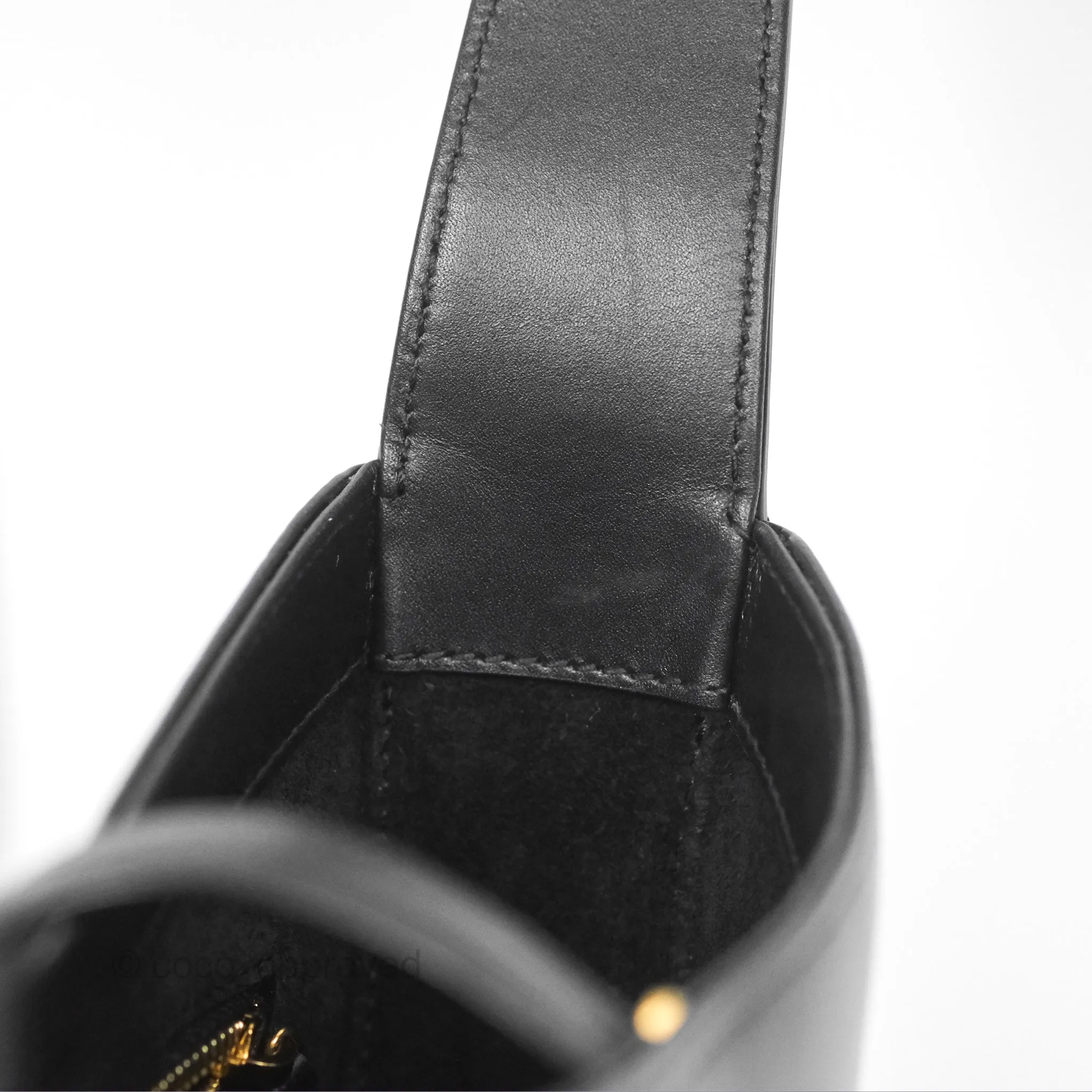 Saint Laurent 'Le 5 a 7' Hobo Bag Black Smooth Calfskin