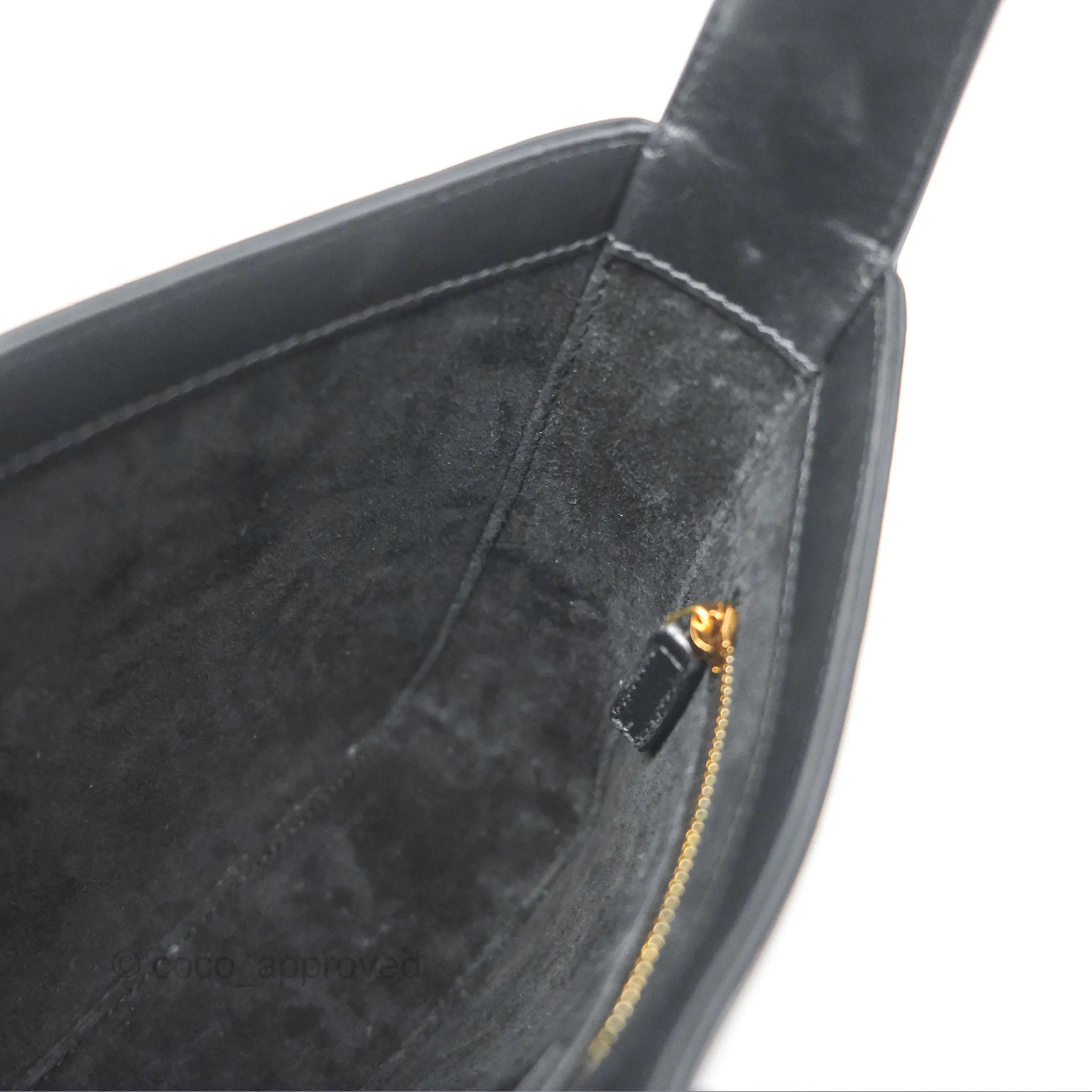Saint Laurent 'Le 5 a 7' Hobo Bag Black Smooth Calfskin
