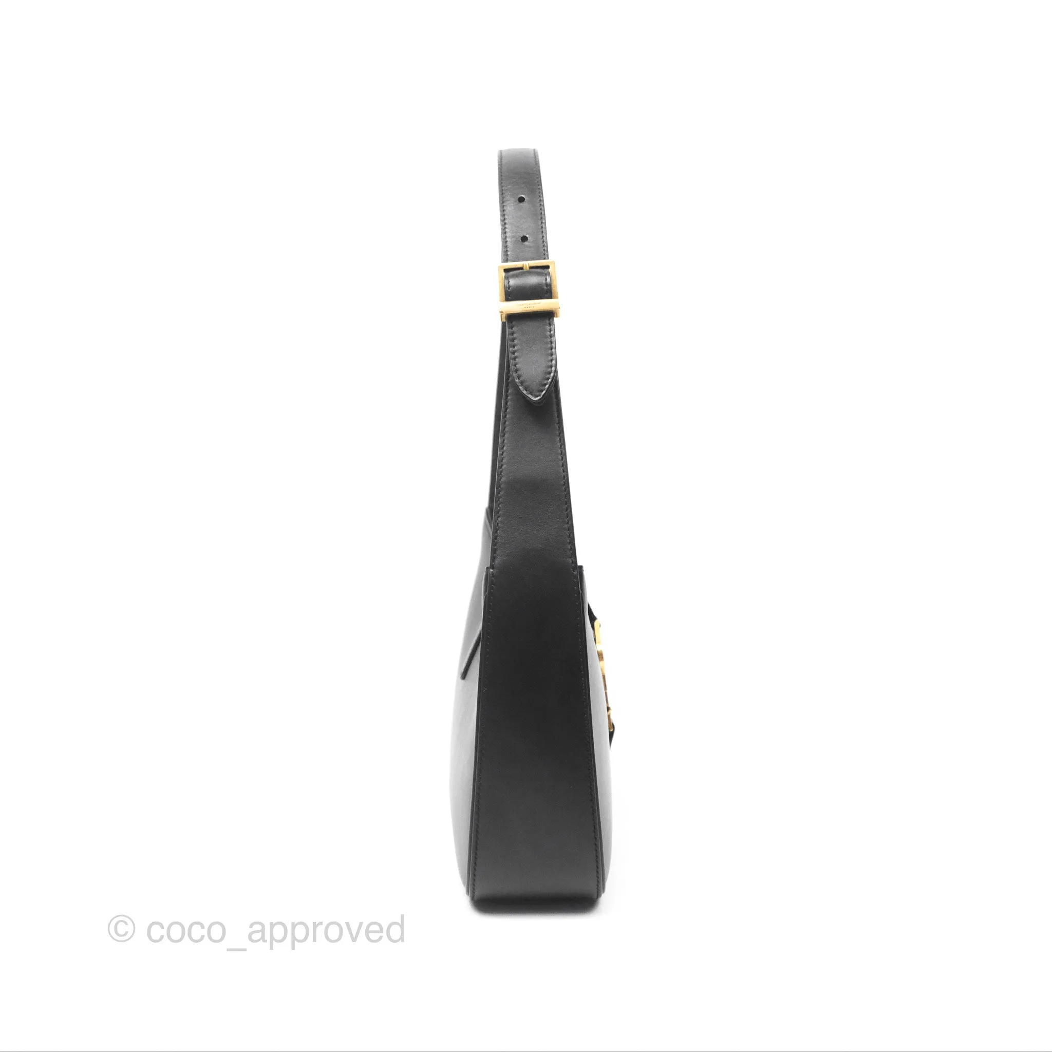 Saint Laurent 'Le 5 a 7' Hobo Bag Black Smooth Calfskin