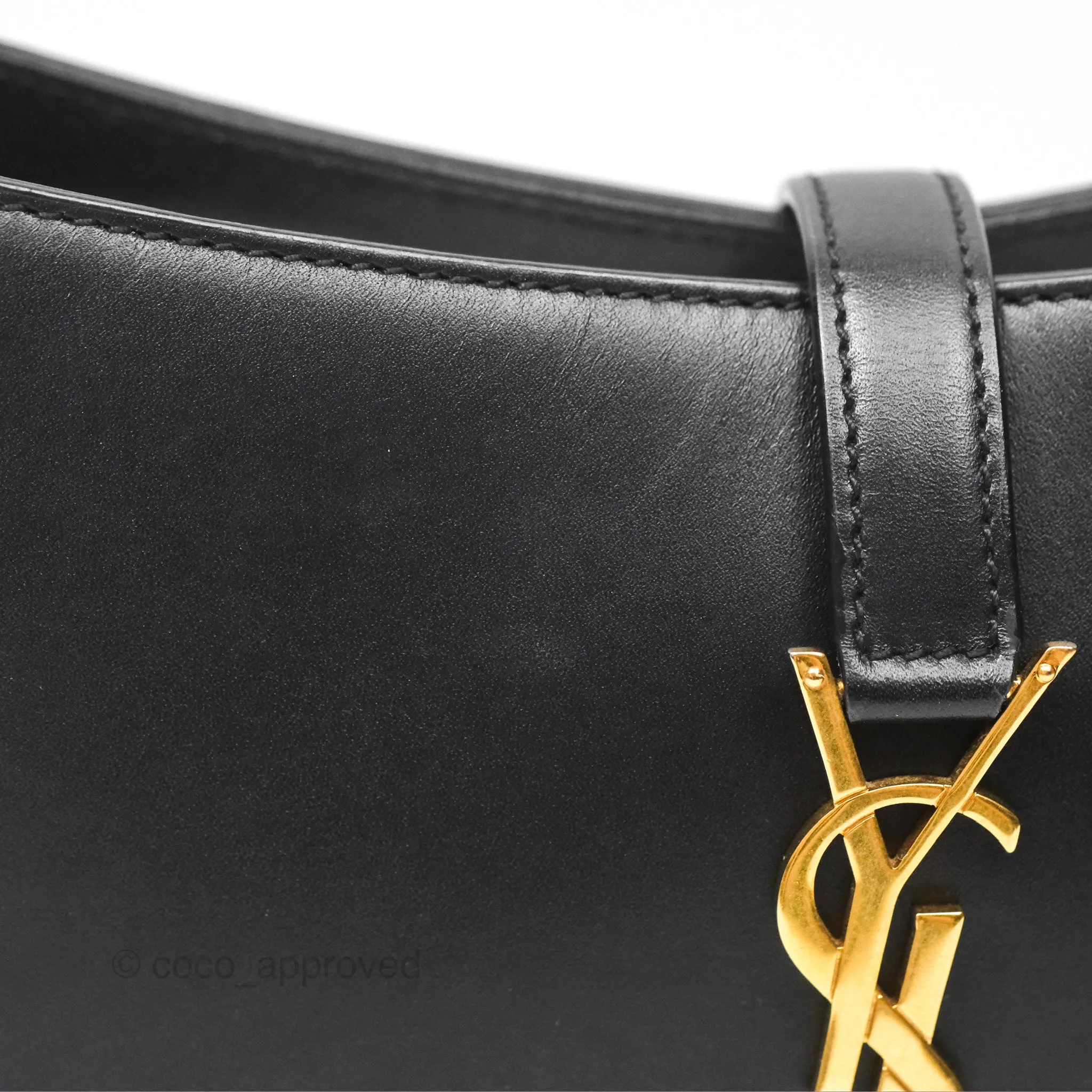 Saint Laurent 'Le 5 a 7' Hobo Bag Black Smooth Calfskin