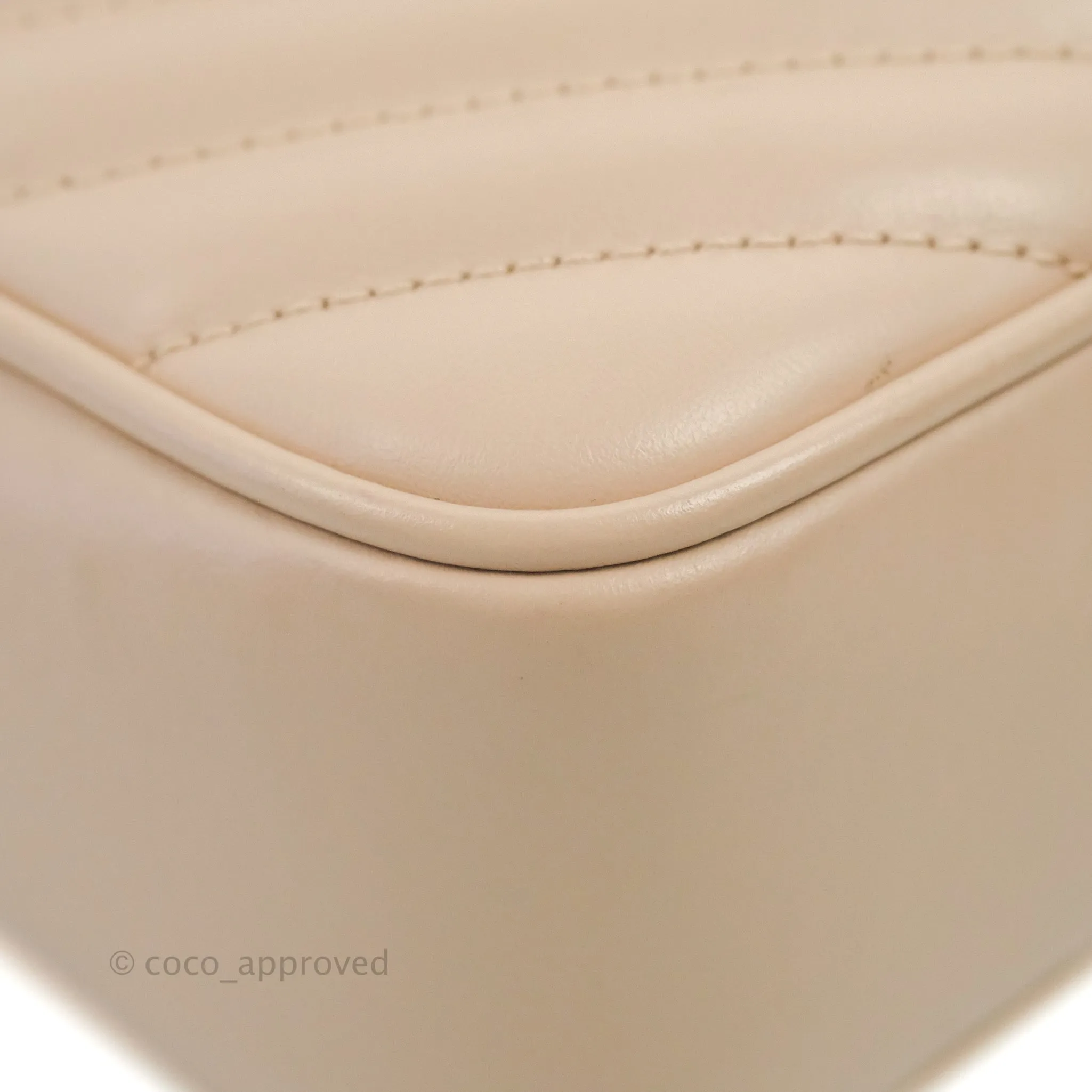 Saint Laurent Lou Quilted Camera Bag Pale Pink Calfskin Ruthenium Hardware