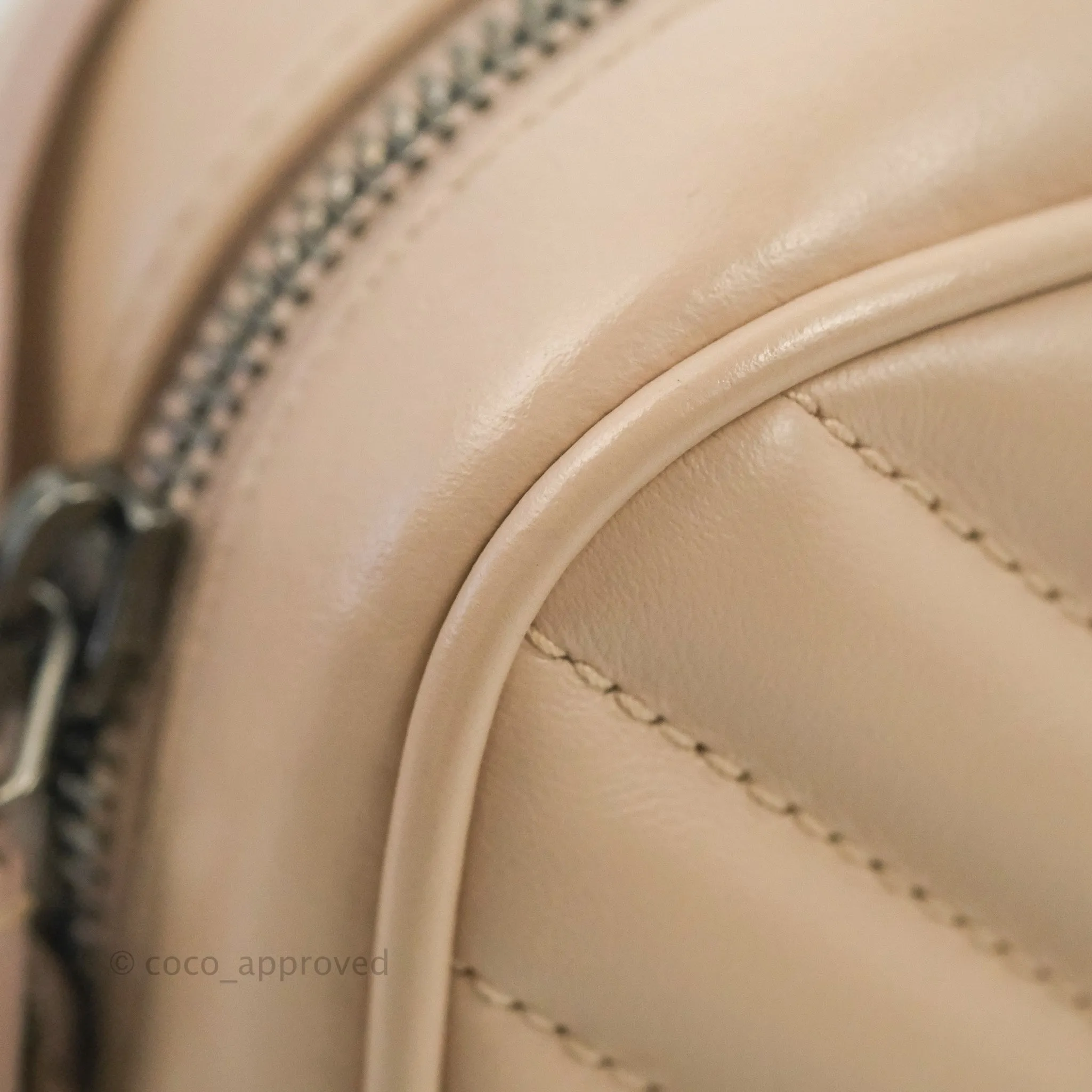 Saint Laurent Lou Quilted Camera Bag Pale Pink Calfskin Ruthenium Hardware