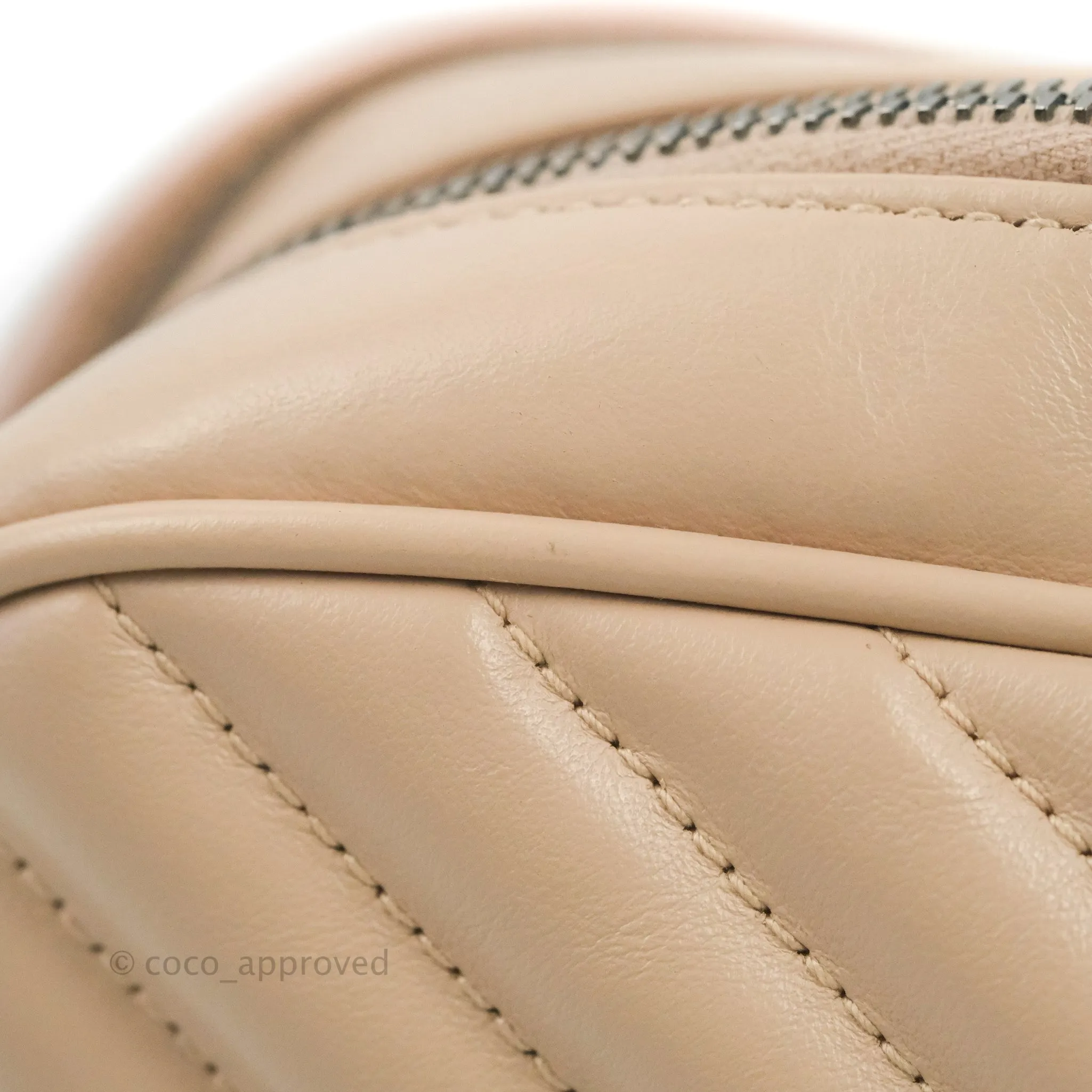 Saint Laurent Lou Quilted Camera Bag Pale Pink Calfskin Ruthenium Hardware