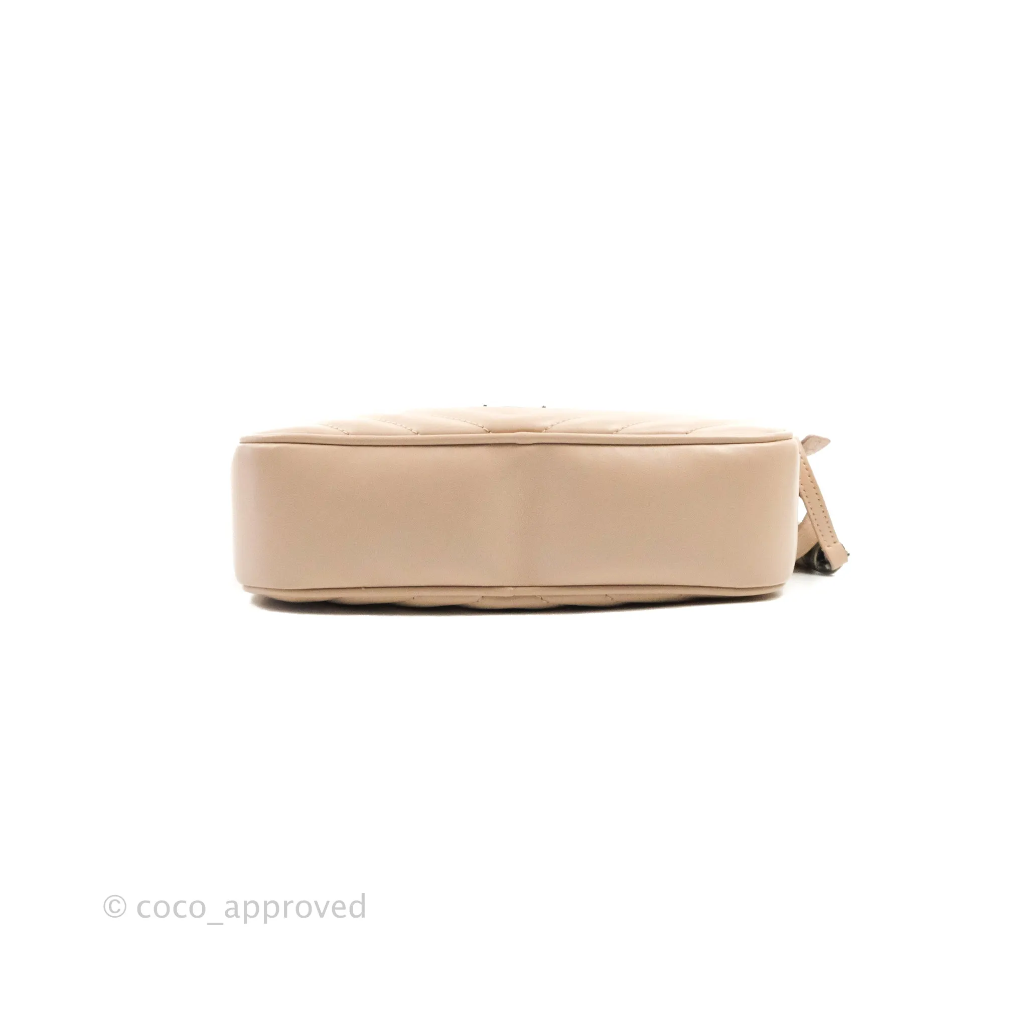 Saint Laurent Lou Quilted Camera Bag Pale Pink Calfskin Ruthenium Hardware