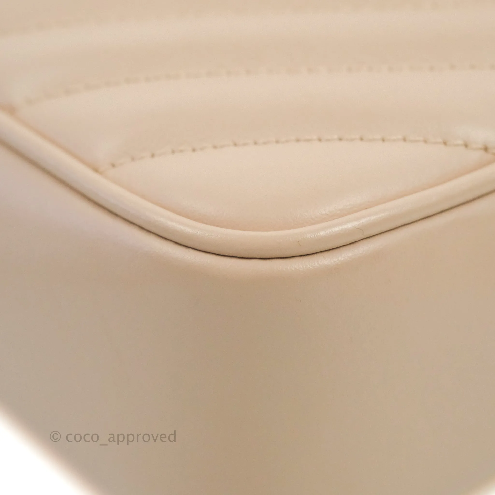 Saint Laurent Lou Quilted Camera Bag Pale Pink Calfskin Ruthenium Hardware