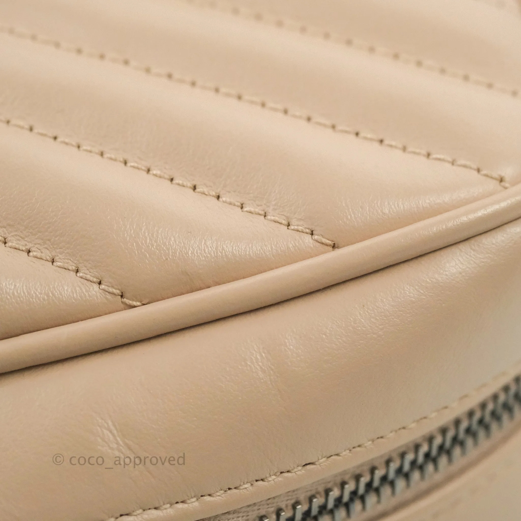 Saint Laurent Lou Quilted Camera Bag Pale Pink Calfskin Ruthenium Hardware