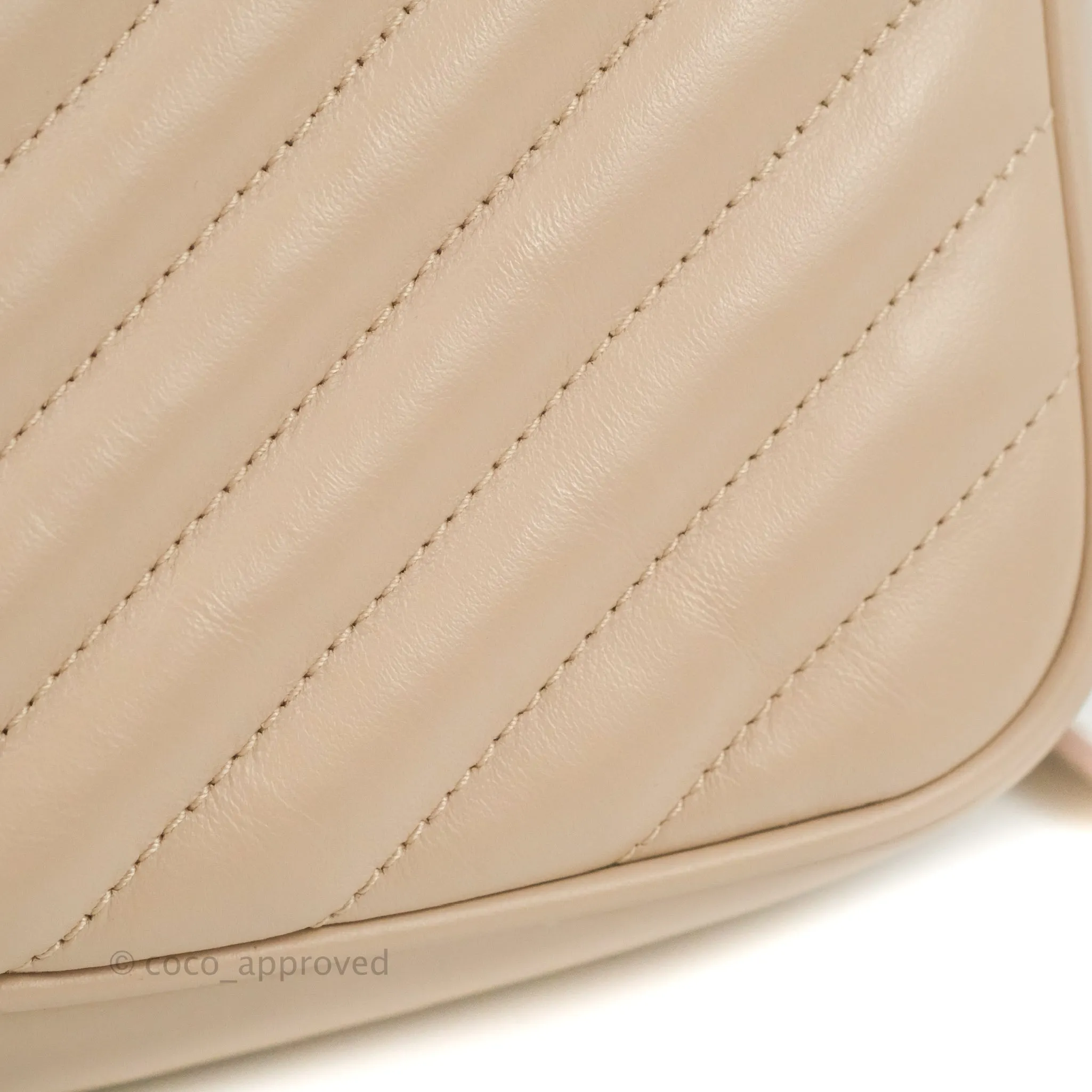 Saint Laurent Lou Quilted Camera Bag Pale Pink Calfskin Ruthenium Hardware