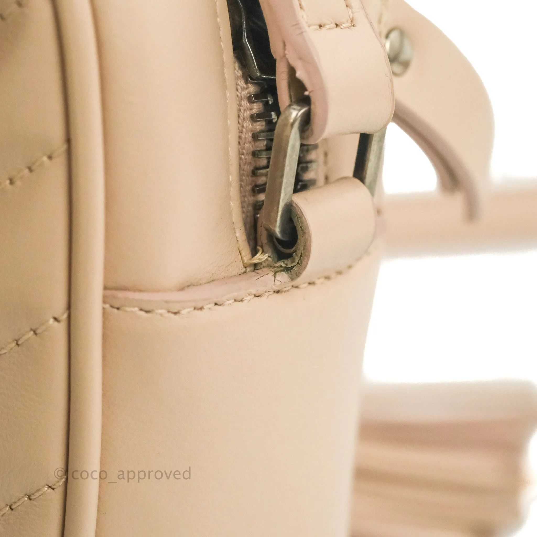 Saint Laurent Lou Quilted Camera Bag Pale Pink Calfskin Ruthenium Hardware