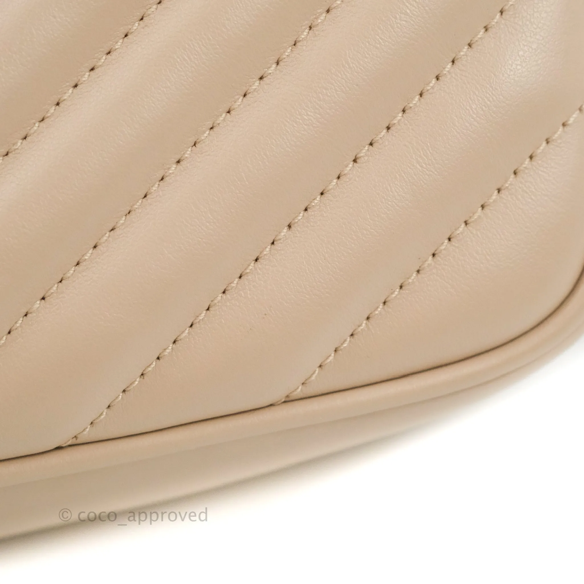 Saint Laurent Lou Quilted Camera Bag Pale Pink Calfskin Ruthenium Hardware