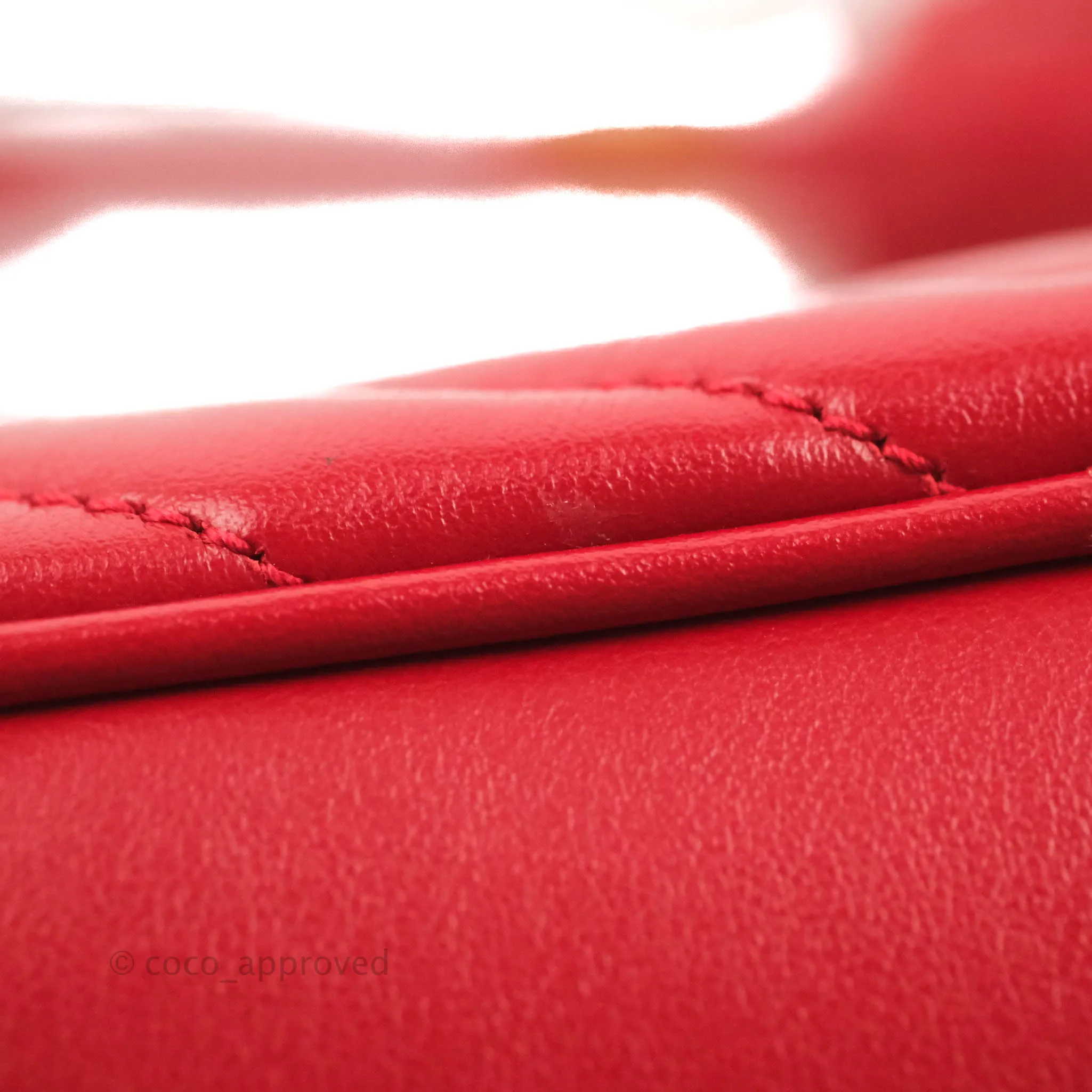 Saint Laurent Lou Quilted Camera Bag Red Calfskin Gold Hardware