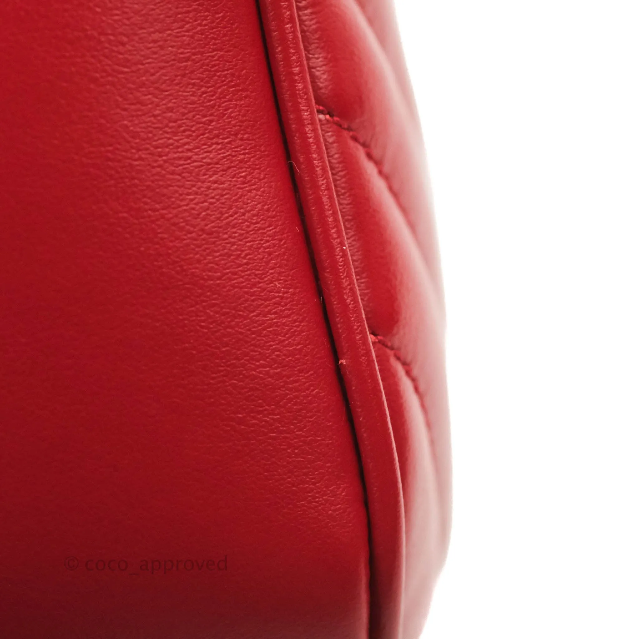 Saint Laurent Lou Quilted Camera Bag Red Calfskin Gold Hardware