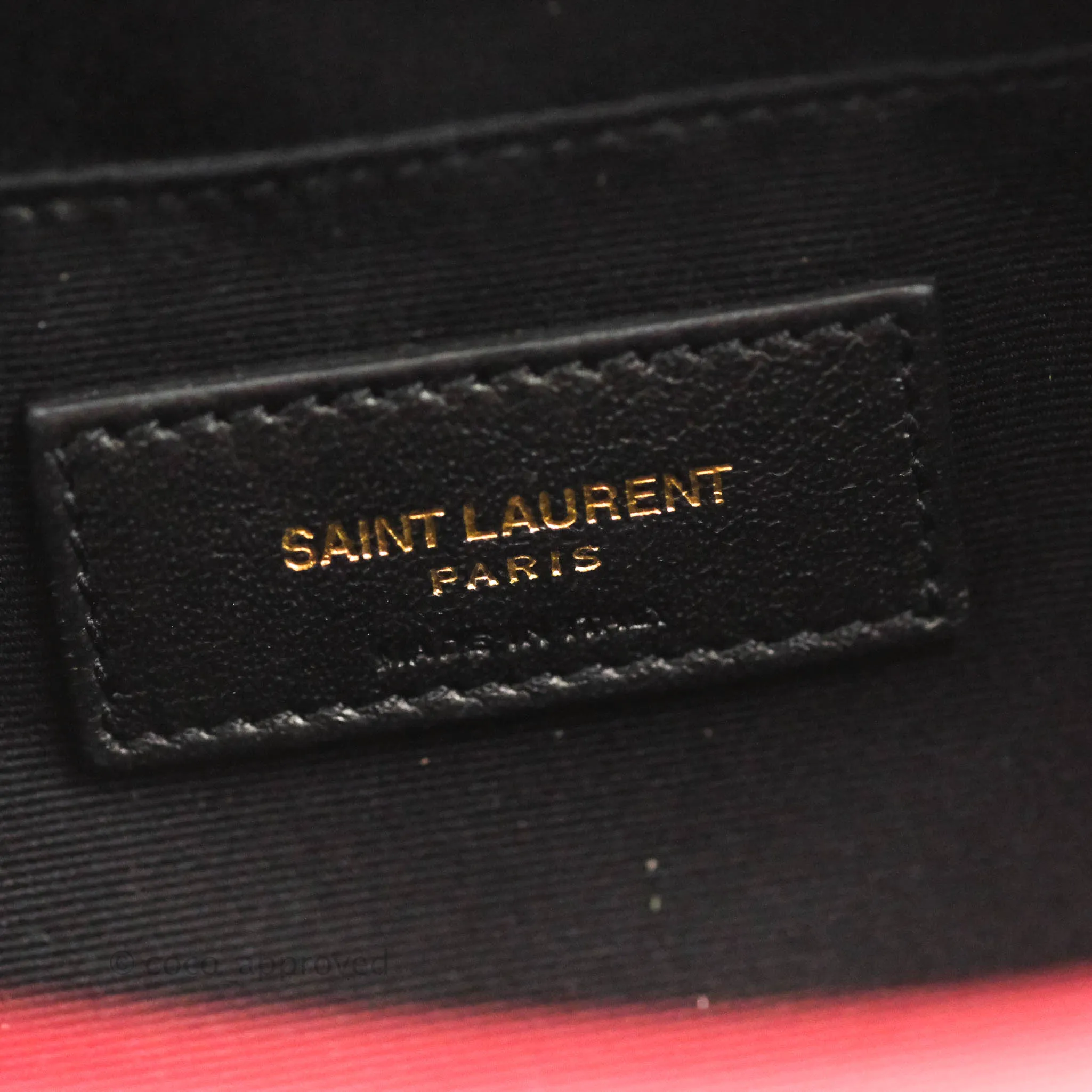 Saint Laurent Lou Quilted Camera Bag Red Calfskin Gold Hardware