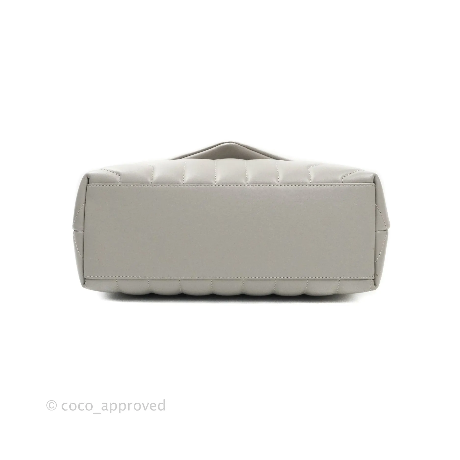 Saint Laurent Loulou Small Bag Light Grey Silver Hardware