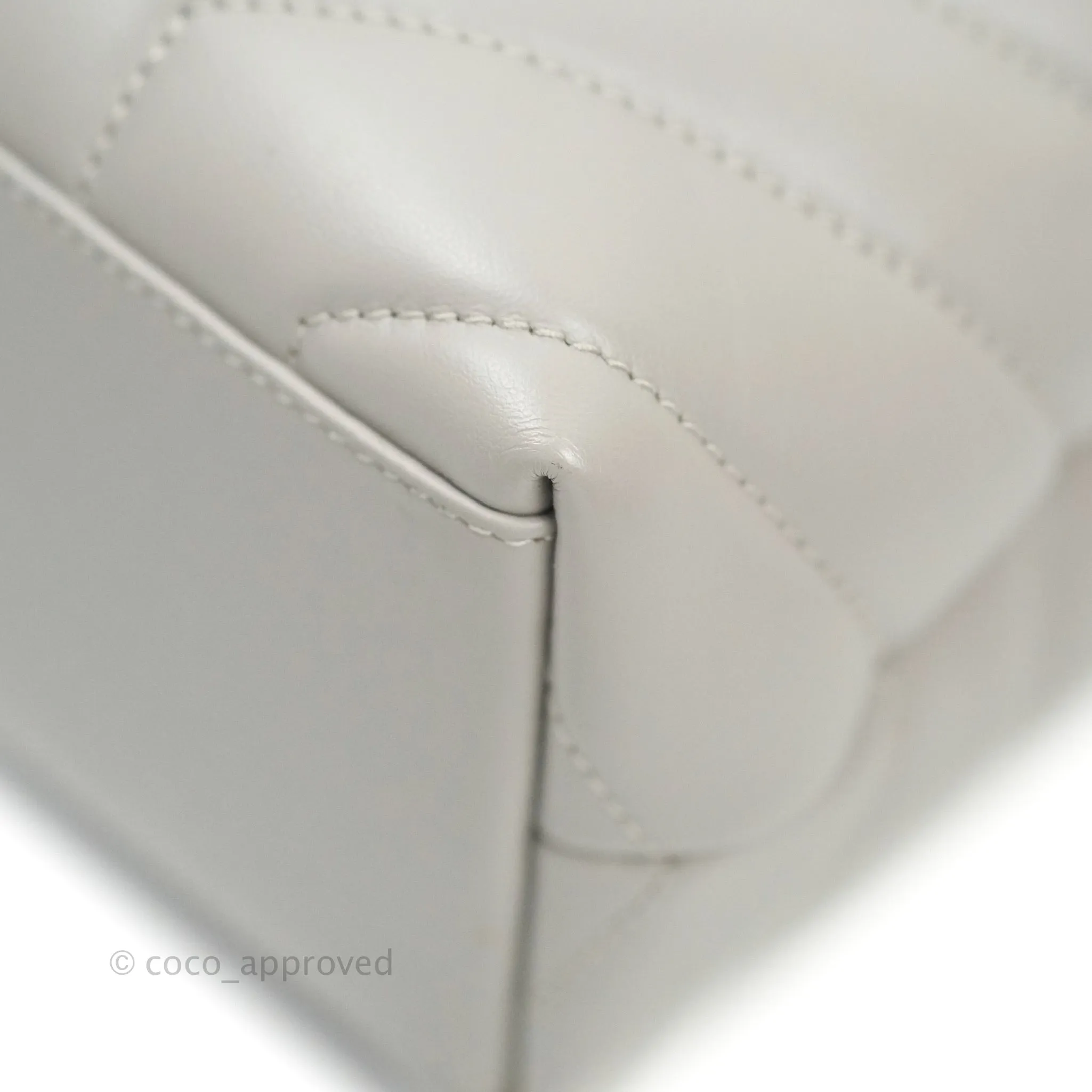 Saint Laurent Loulou Small Bag Light Grey Silver Hardware