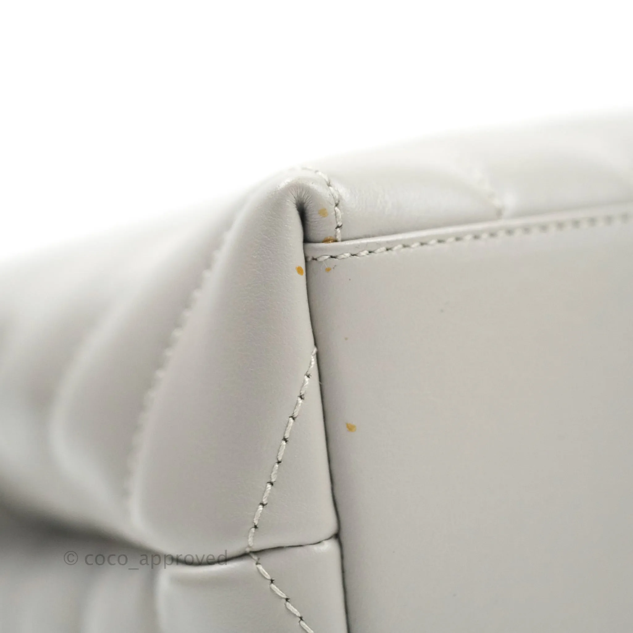 Saint Laurent Loulou Small Bag Light Grey Silver Hardware