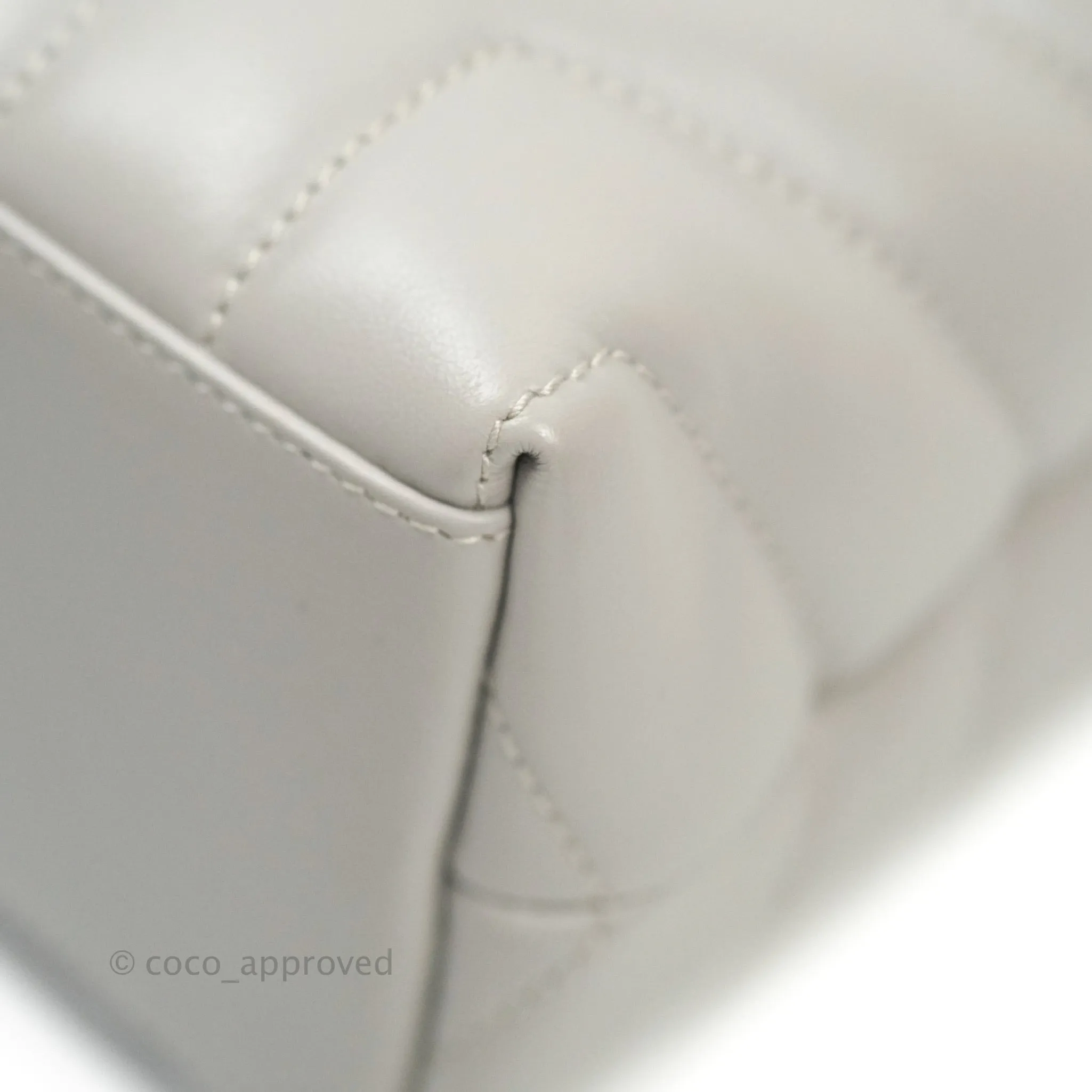 Saint Laurent Loulou Small Bag Light Grey Silver Hardware