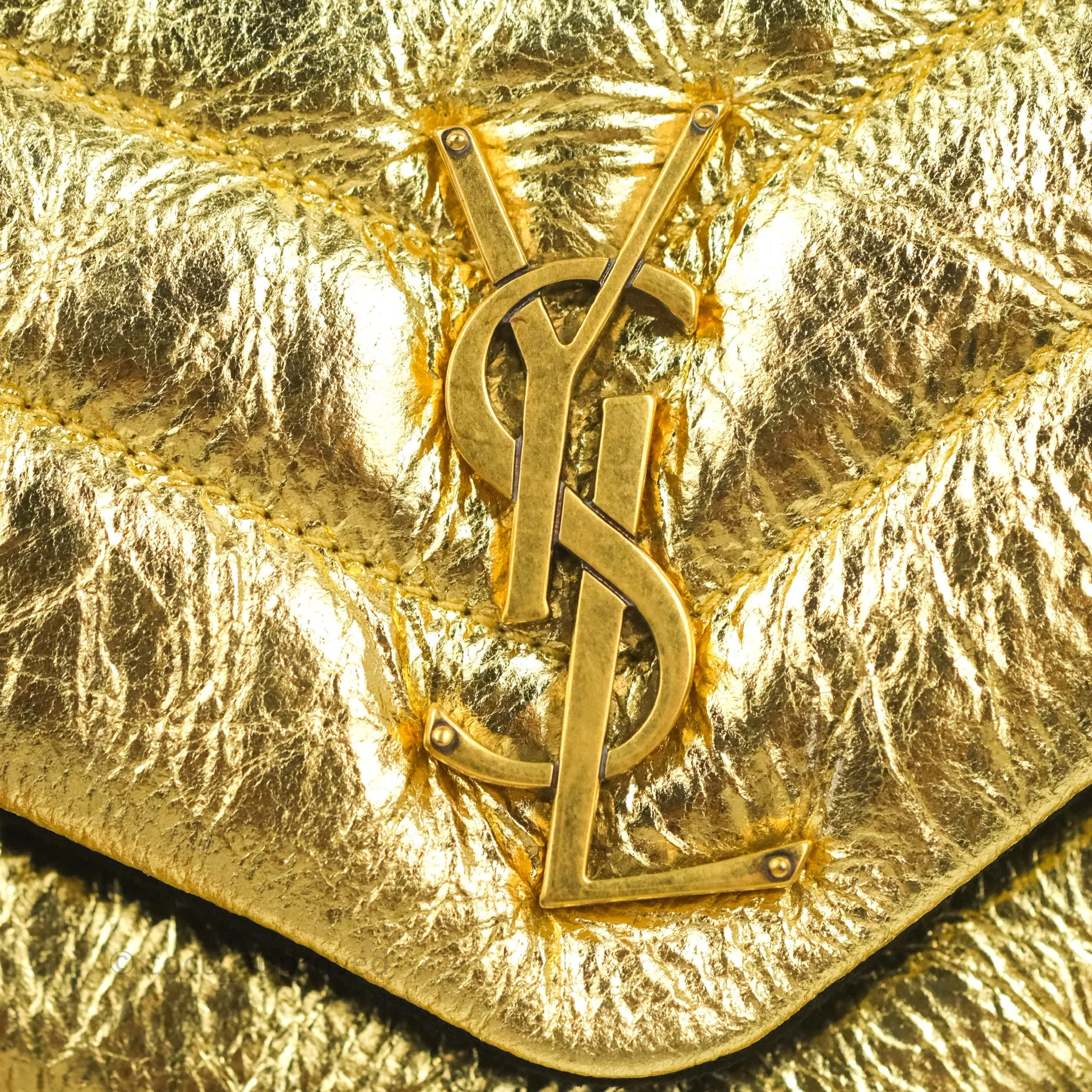 Saint Laurent Loulou Small Bag Metallic Gold Gold Hardware
