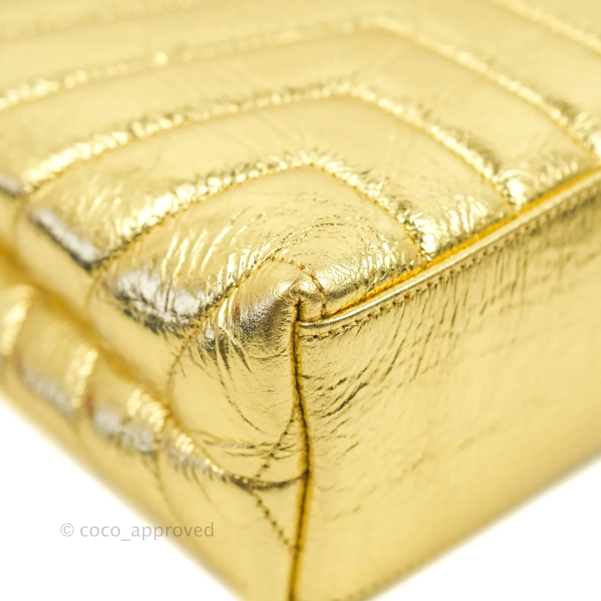 Saint Laurent Loulou Small Bag Metallic Gold Gold Hardware