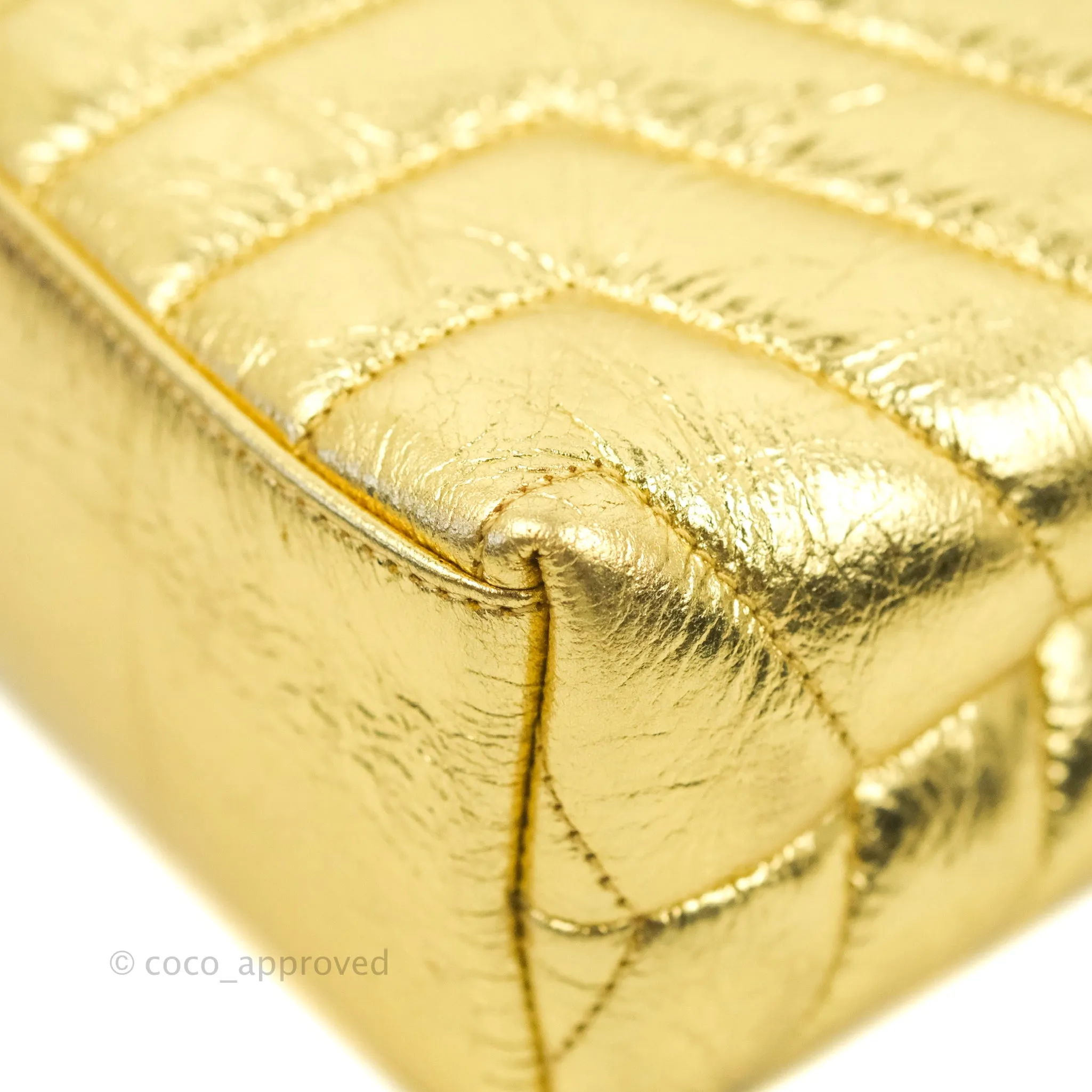 Saint Laurent Loulou Small Bag Metallic Gold Gold Hardware