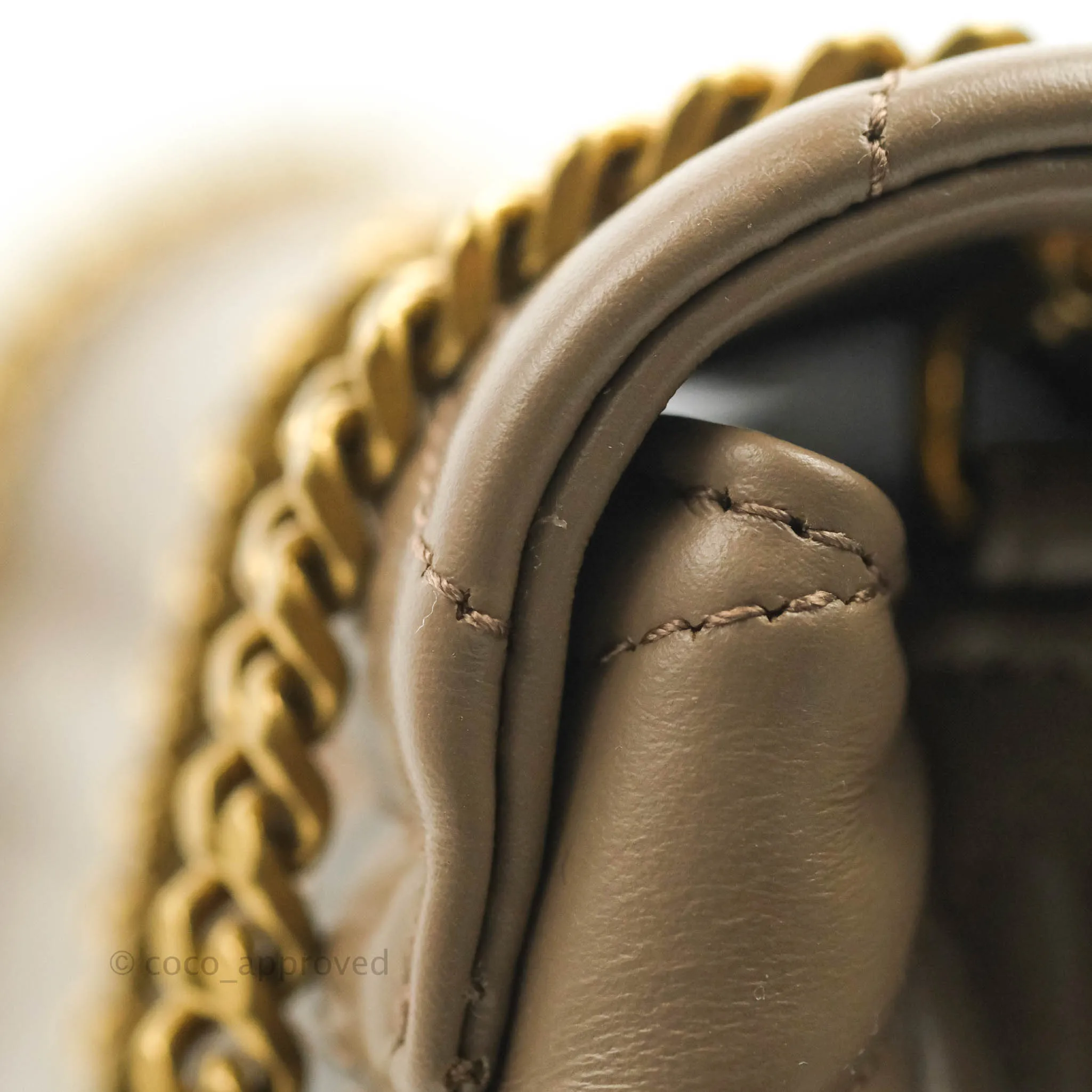 Saint Laurent Loulou Small Bag Taupe Gold Hardware