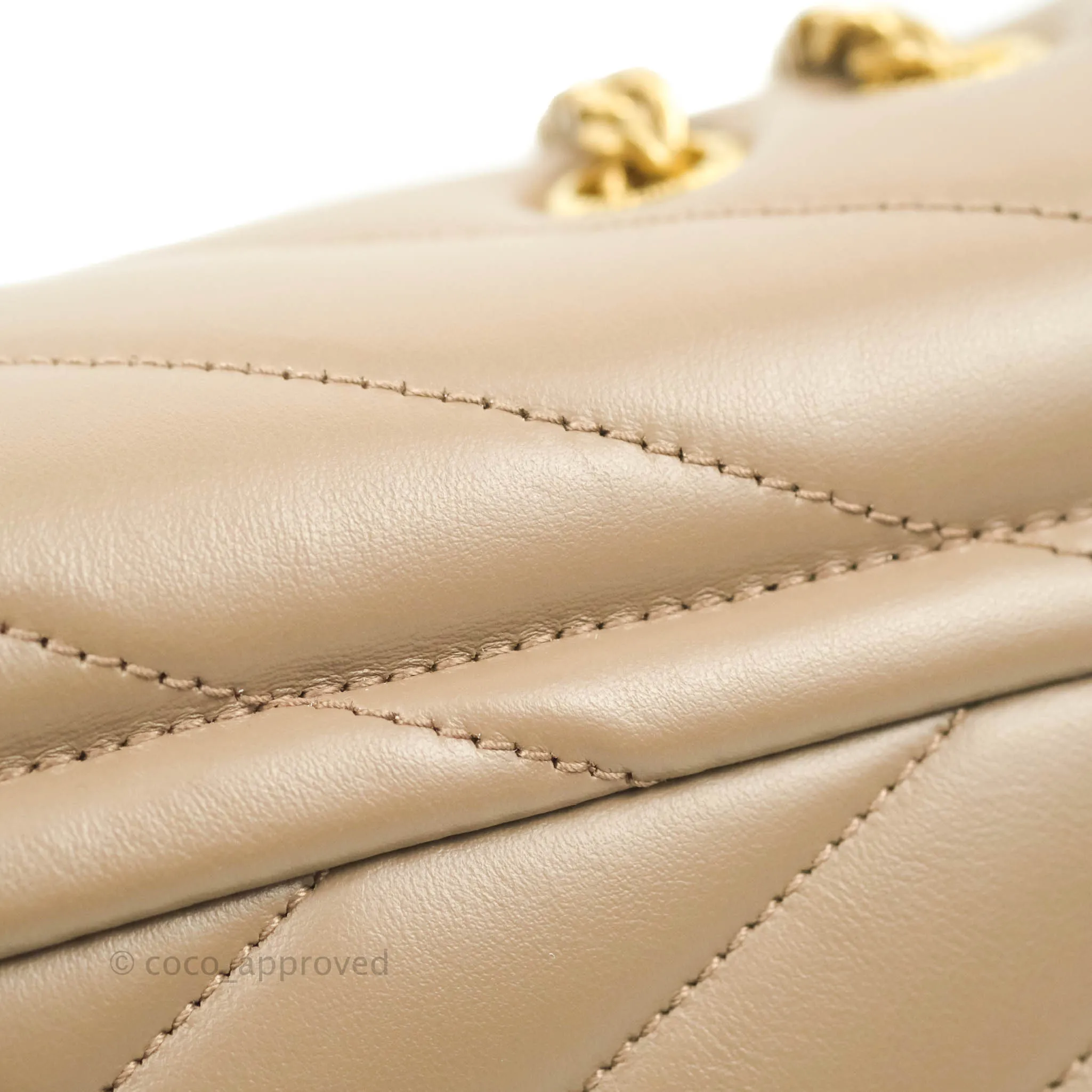 Saint Laurent Loulou Small Bag Taupe Gold Hardware
