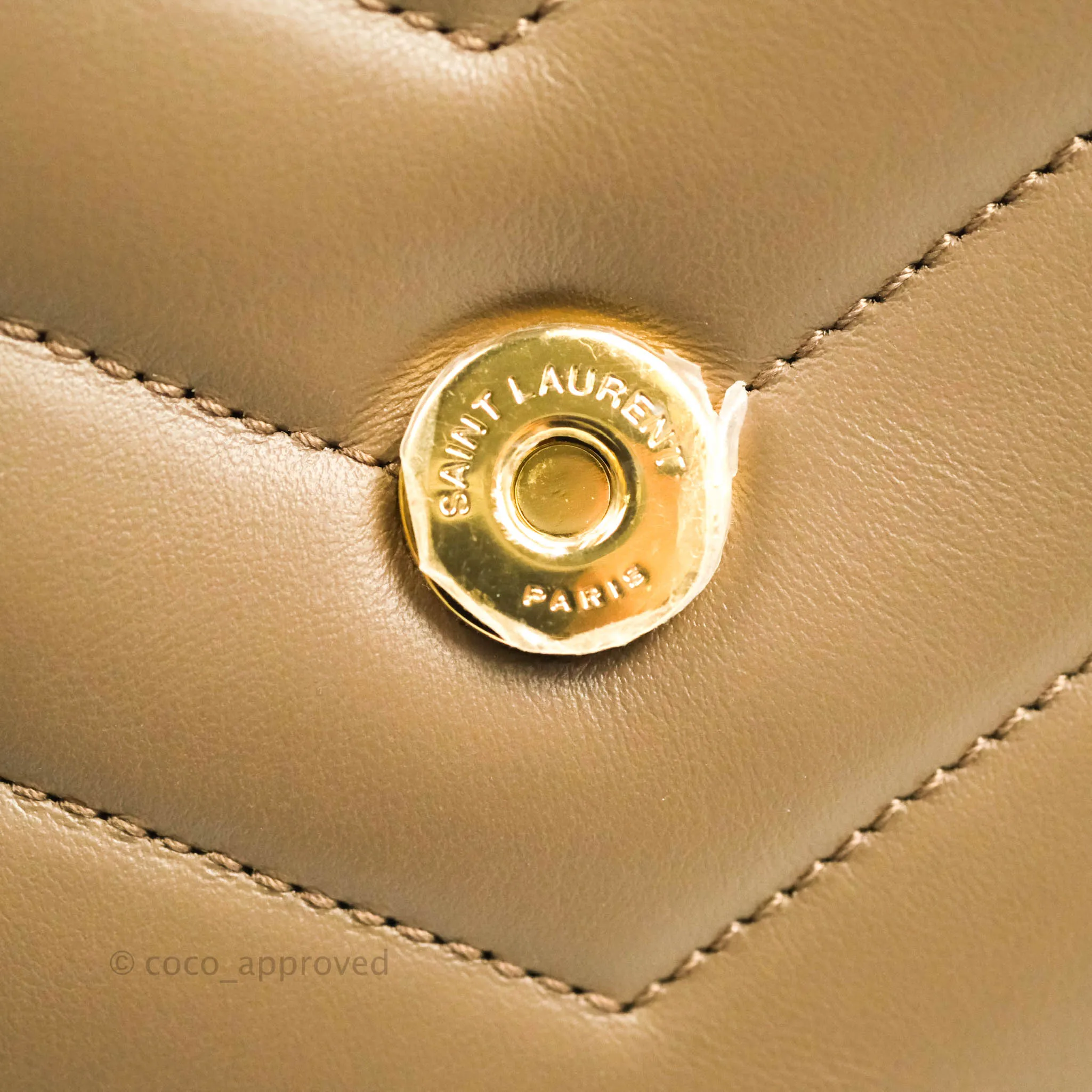 Saint Laurent Loulou Small Bag Taupe Gold Hardware