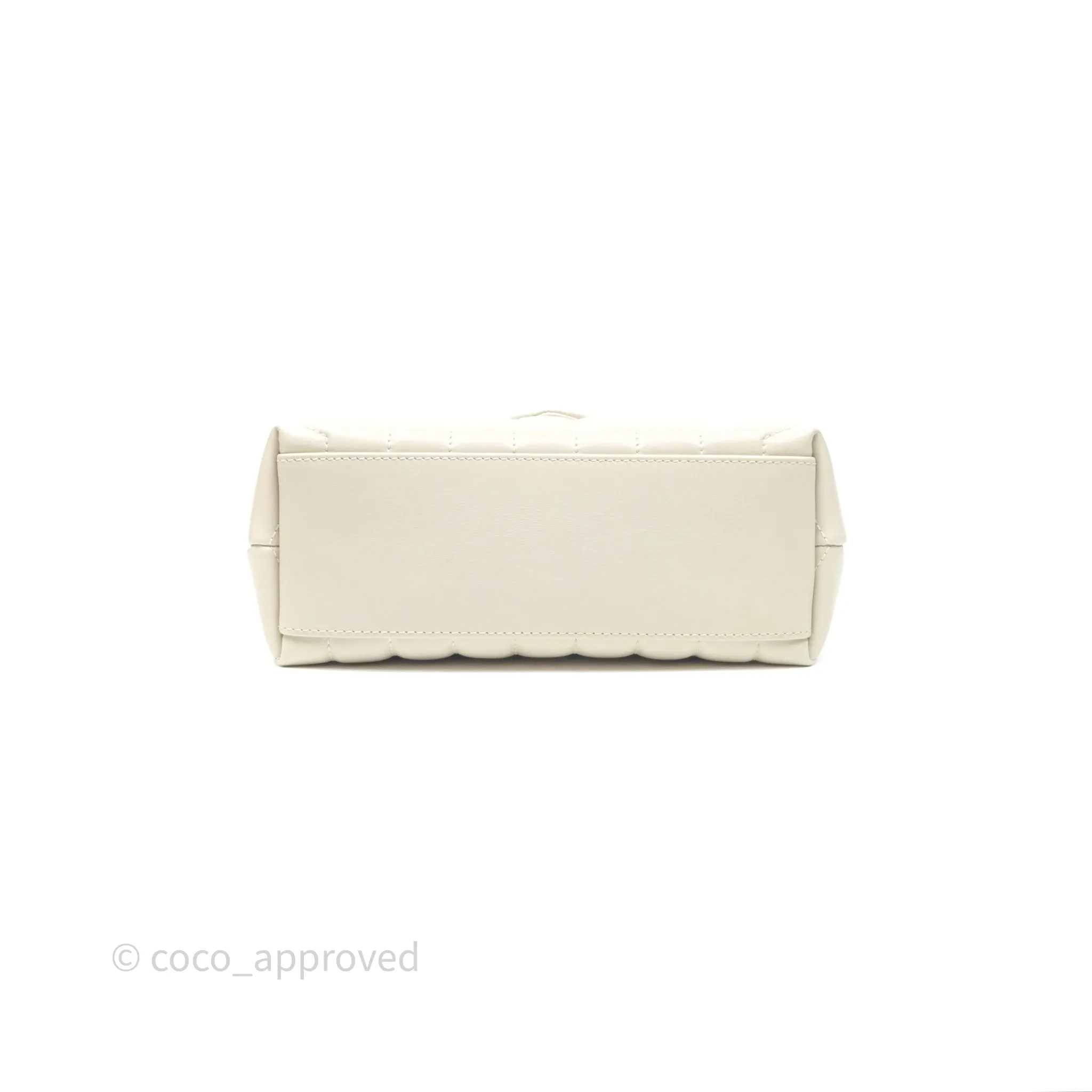 Saint Laurent Loulou Small Flap Bag Beige Calfskin Gold Hardware