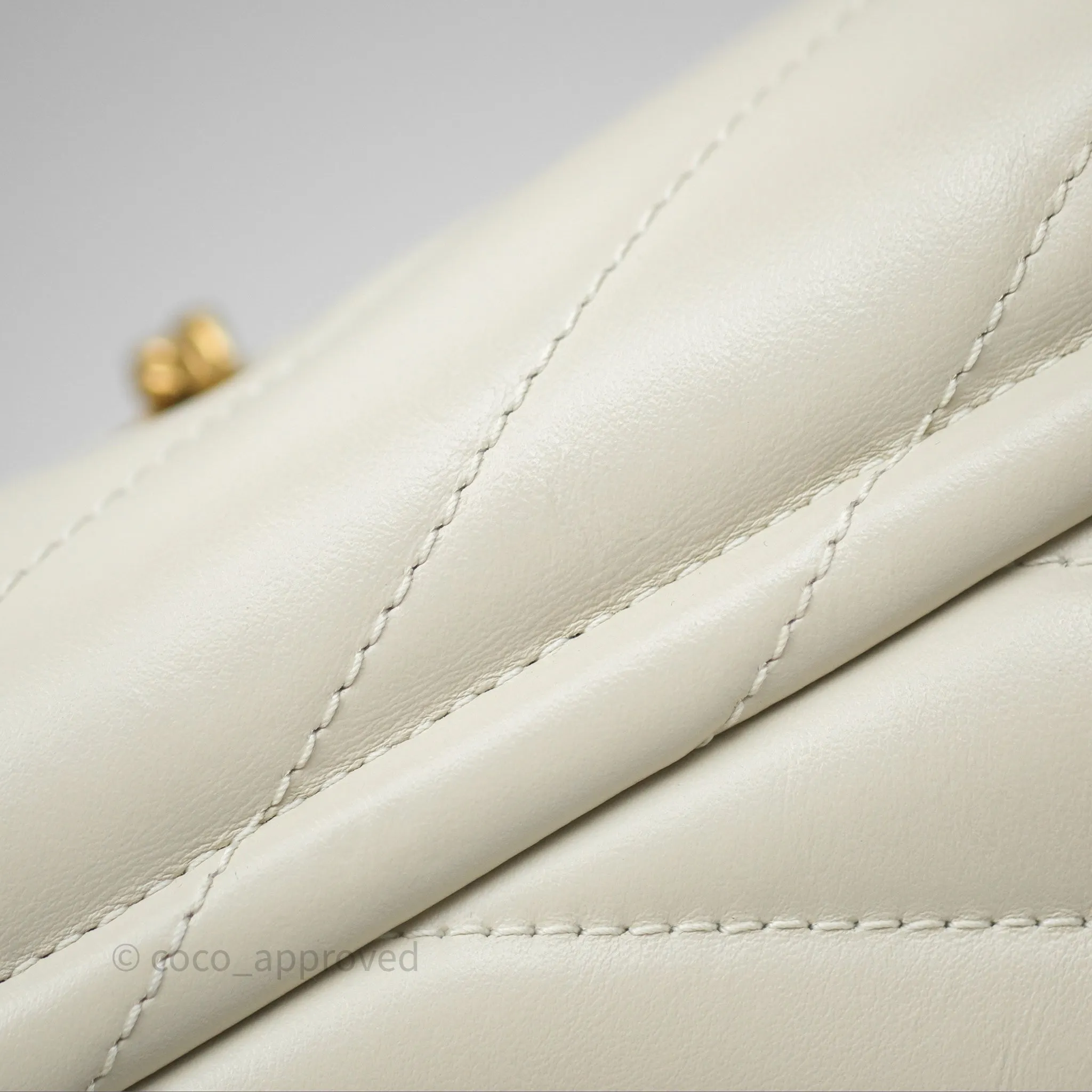 Saint Laurent Loulou Small Flap Bag Beige Calfskin Gold Hardware